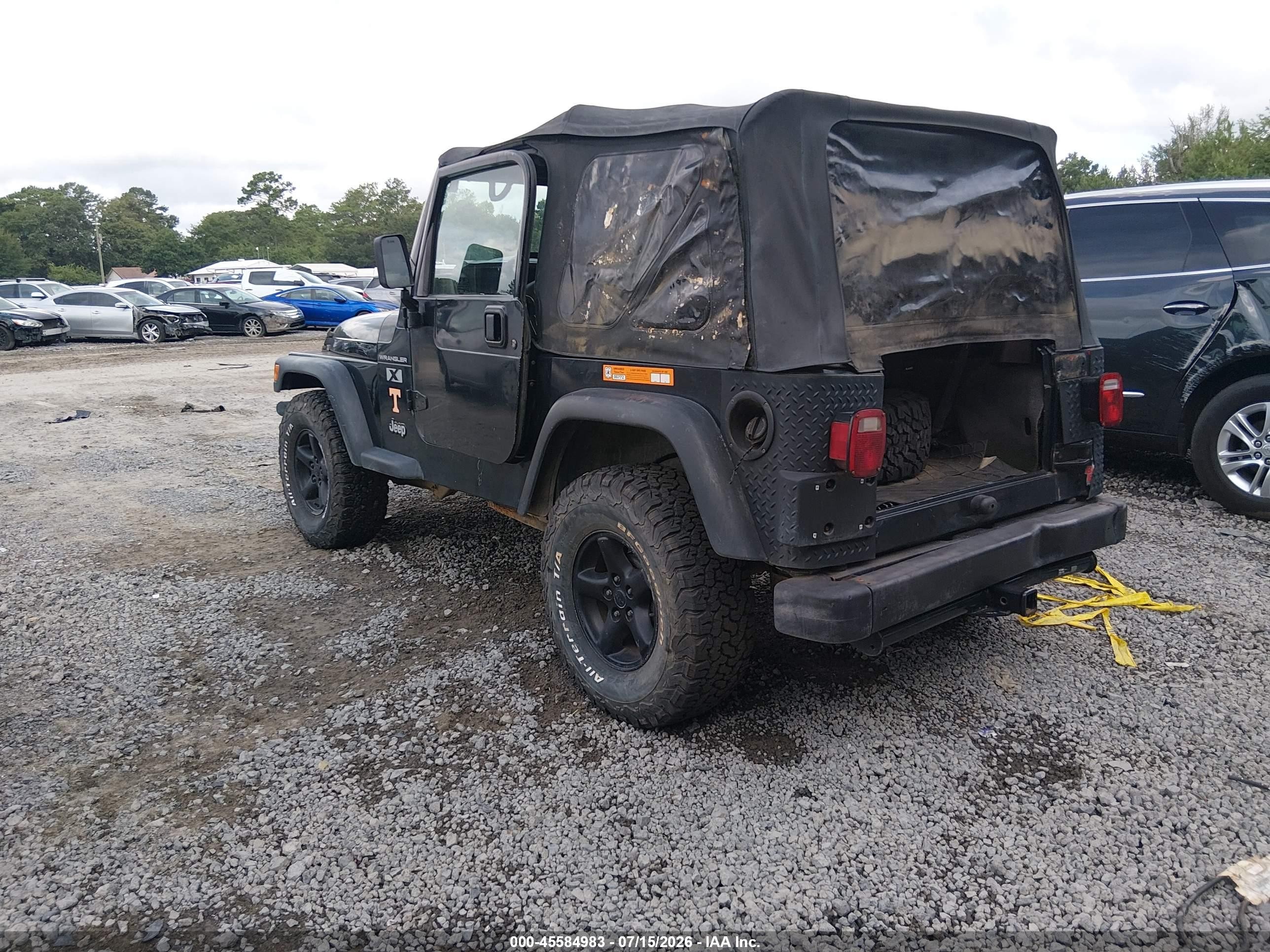 2002 Jeep Wrangler X Black vin: 1J4FA39S12P732431