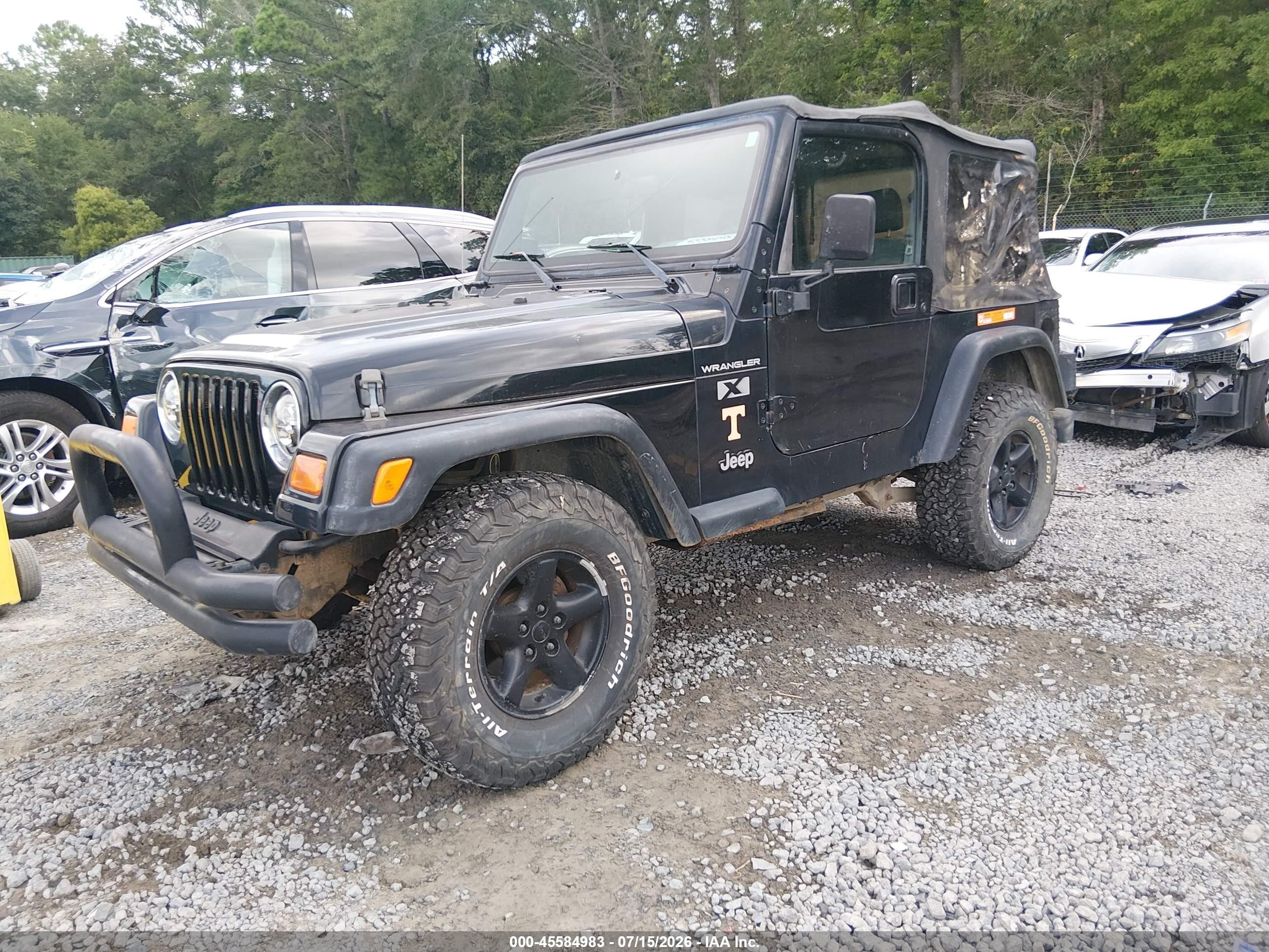 2002 Jeep Wrangler X Black vin: 1J4FA39S12P732431