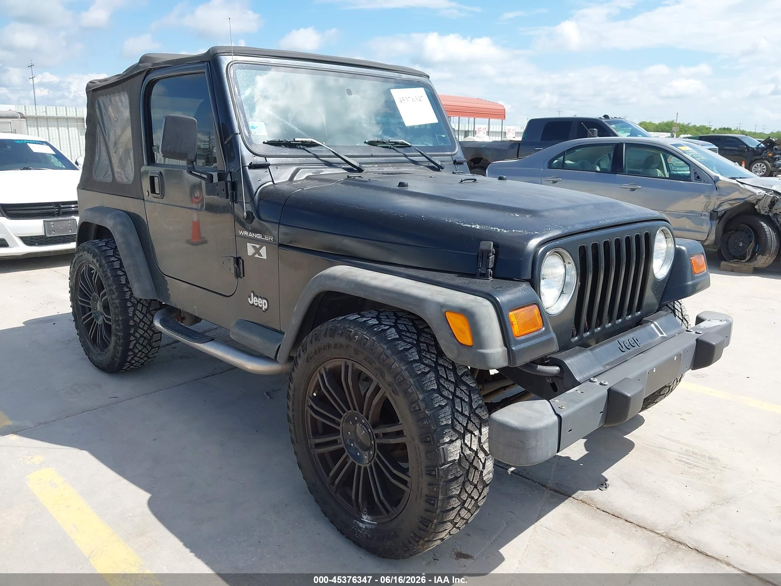 2002 Jeep Wrangler X Black vin: 1J4FA39S12P750556