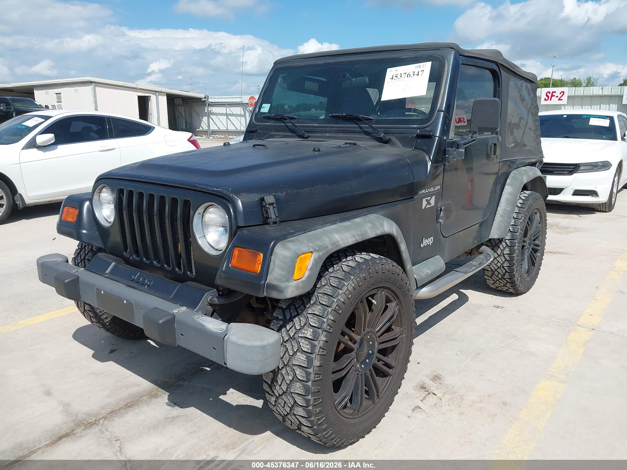 2002 Jeep Wrangler X Black vin: 1J4FA39S12P750556