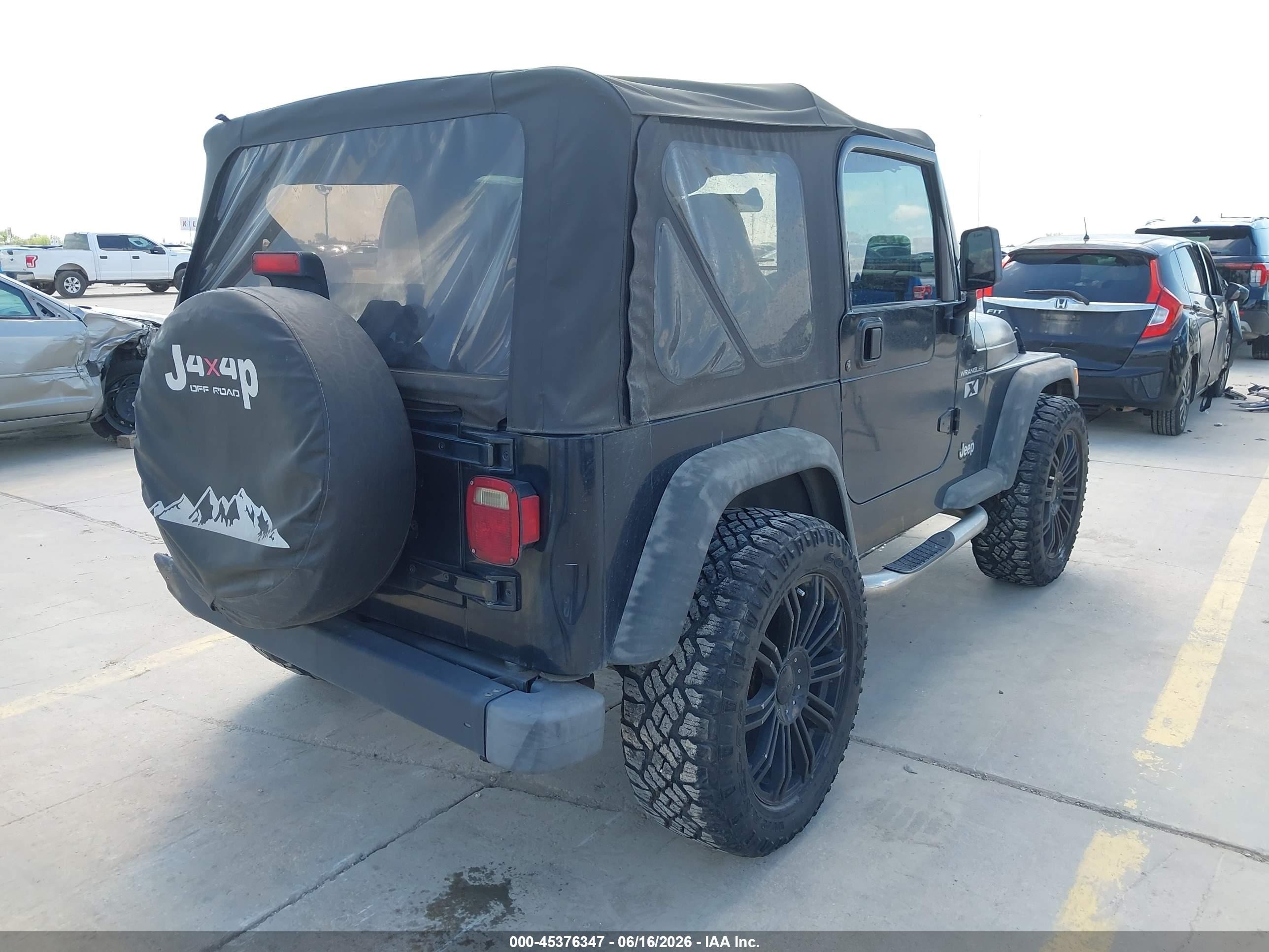 2002 Jeep Wrangler X Black vin: 1J4FA39S12P750556