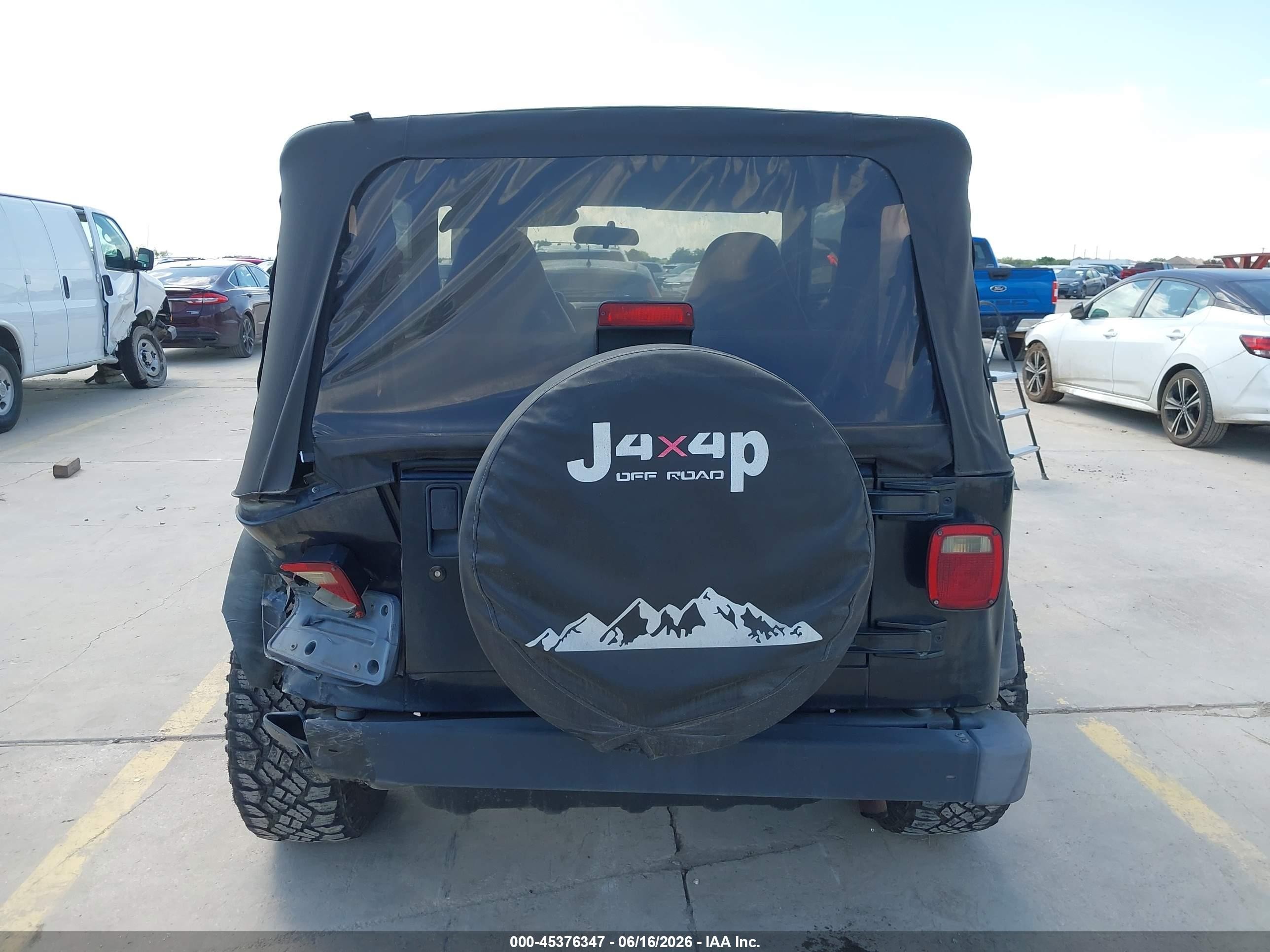 2002 Jeep Wrangler X Black vin: 1J4FA39S12P750556