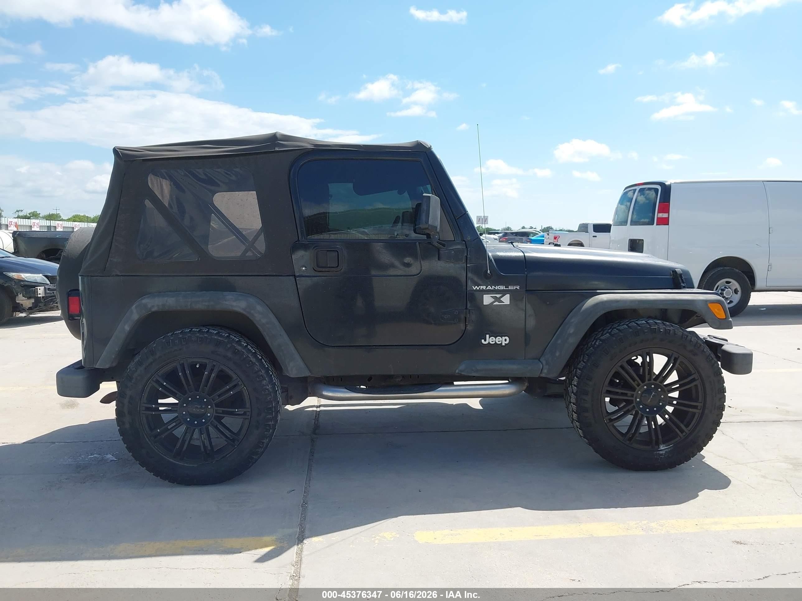 2002 Jeep Wrangler X Black vin: 1J4FA39S12P750556