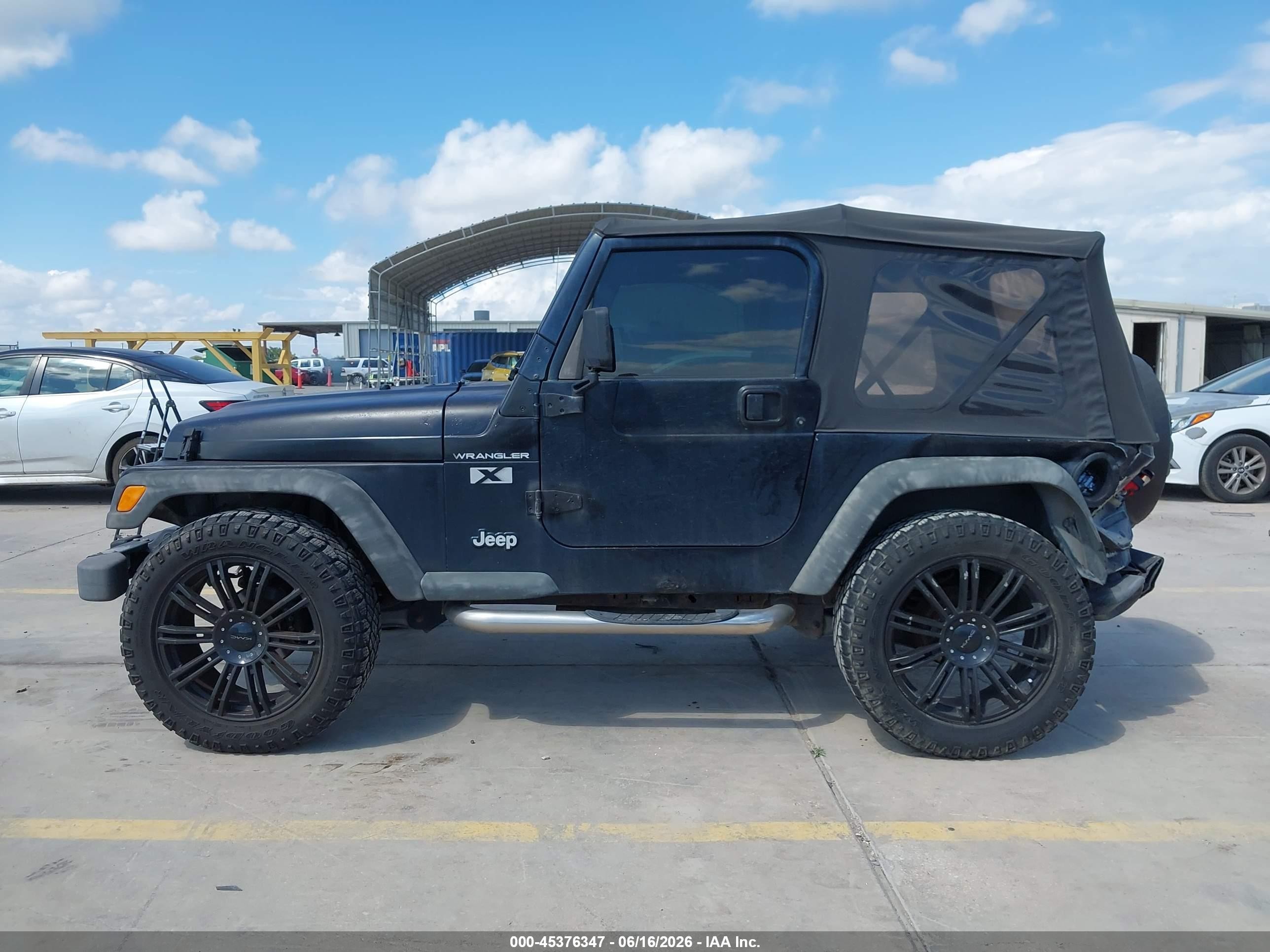 2002 Jeep Wrangler X Black vin: 1J4FA39S12P750556