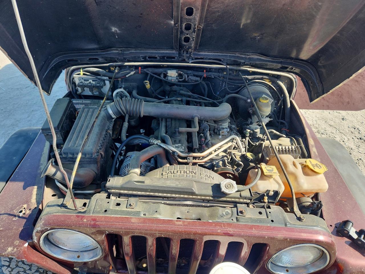 2004 Jeep Wrangler X Burgundy vin: 1J4FA39S14P702851