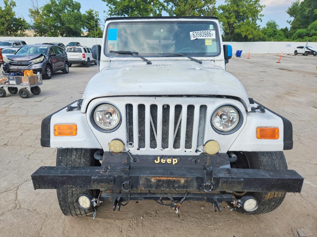 2005 Jeep Wrangler X White vin: 1J4FA39S15P358777
