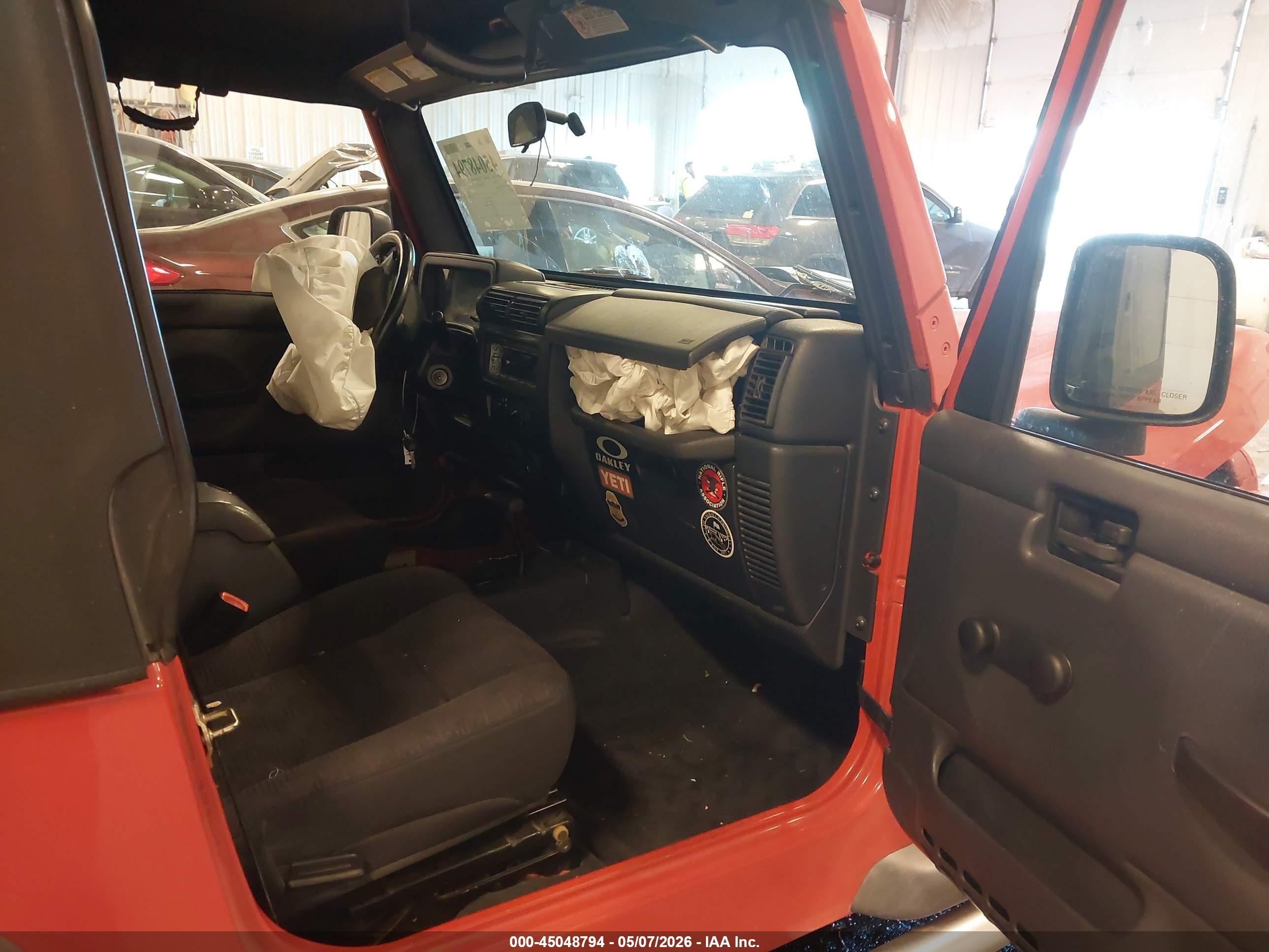 2005 Jeep Wrangler X Orange vin: 1J4FA39S15P387843