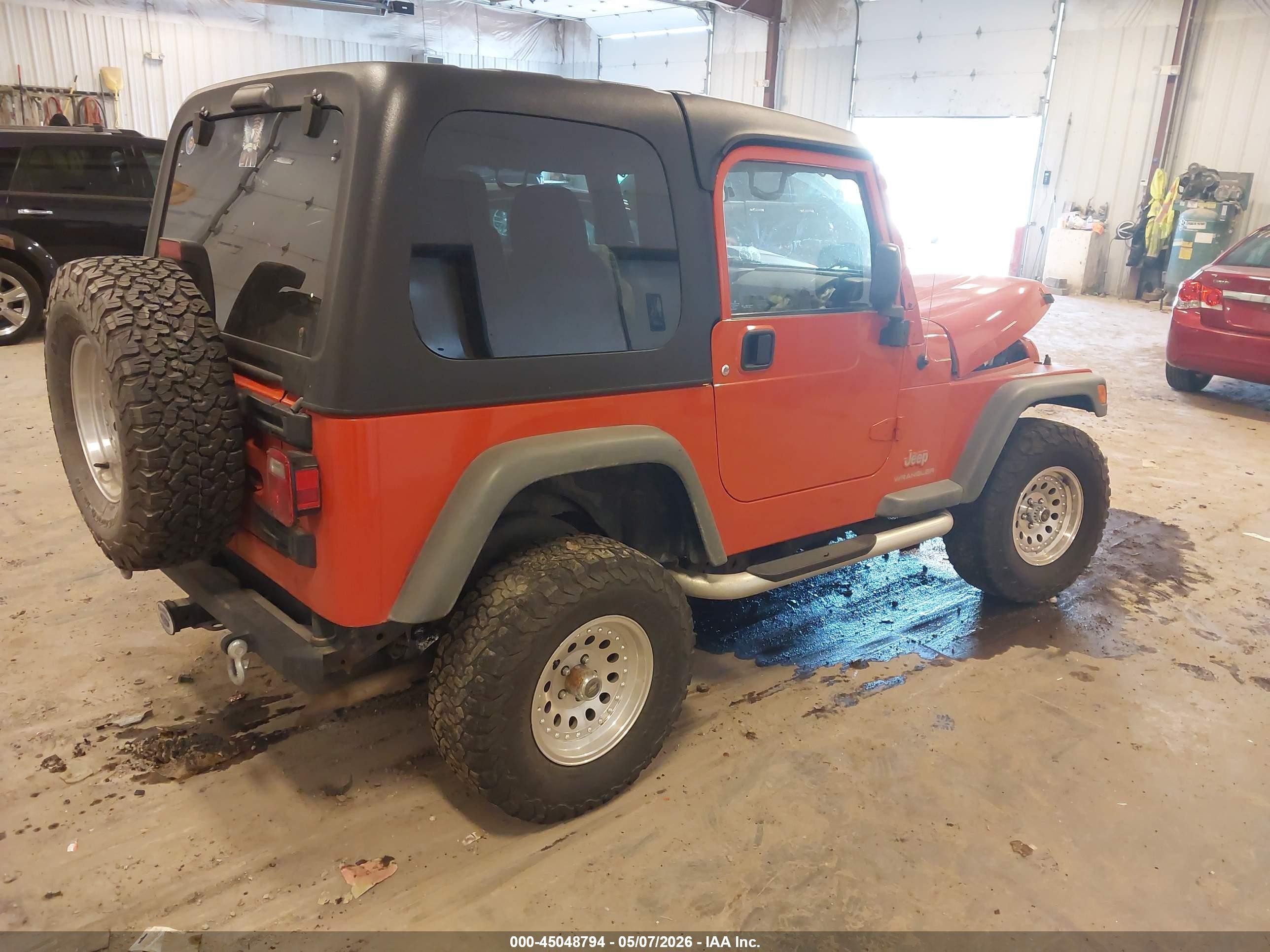 2005 Jeep Wrangler X Orange vin: 1J4FA39S15P387843