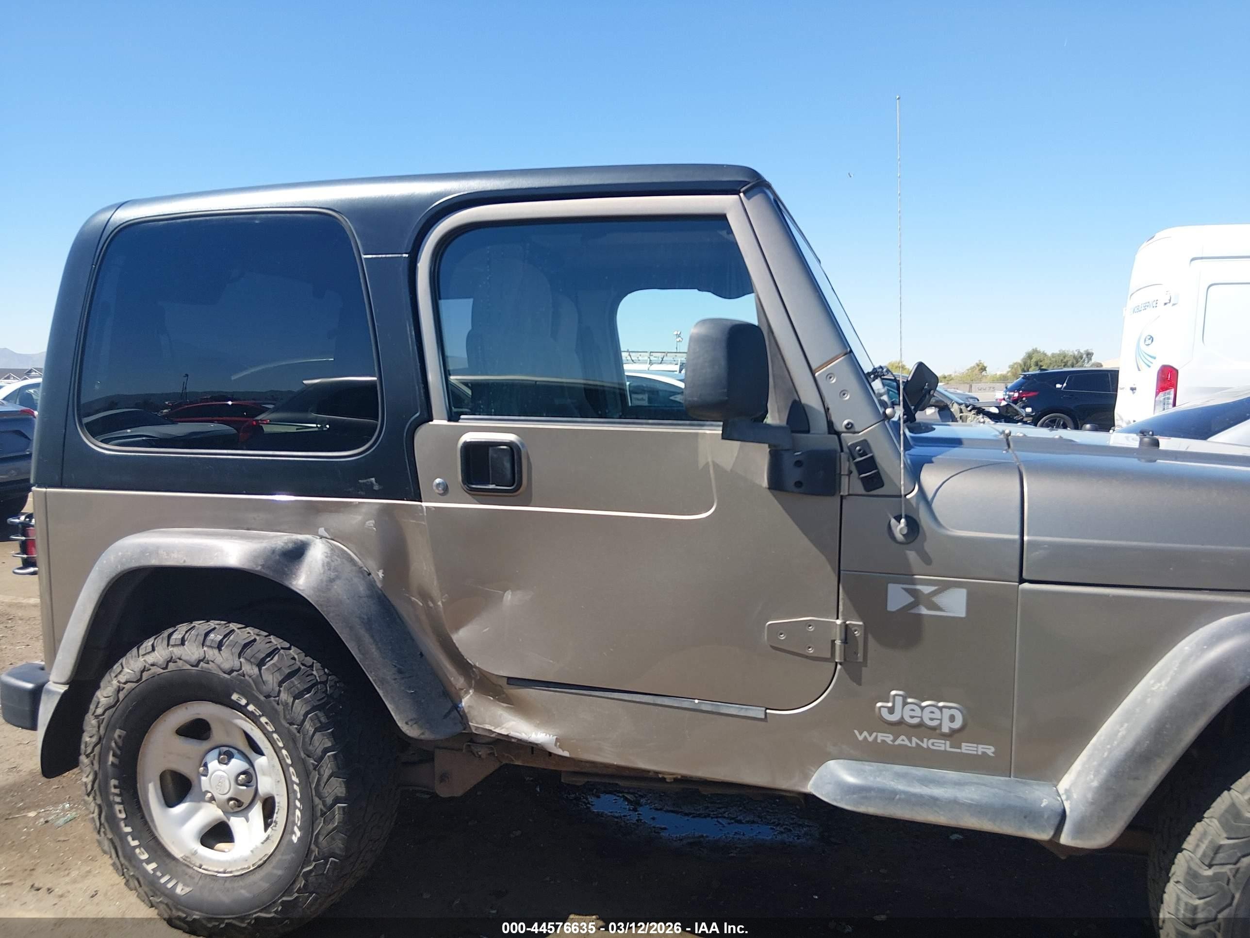 2004 Jeep Wrangler X Бежевый vin: 1J4FA39S24P788932
