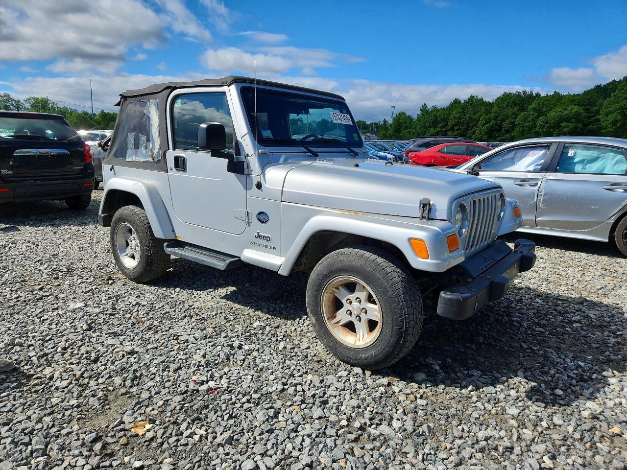 2005 Jeep Wrangler X Серебряный vin: 1J4FA39S25P353880