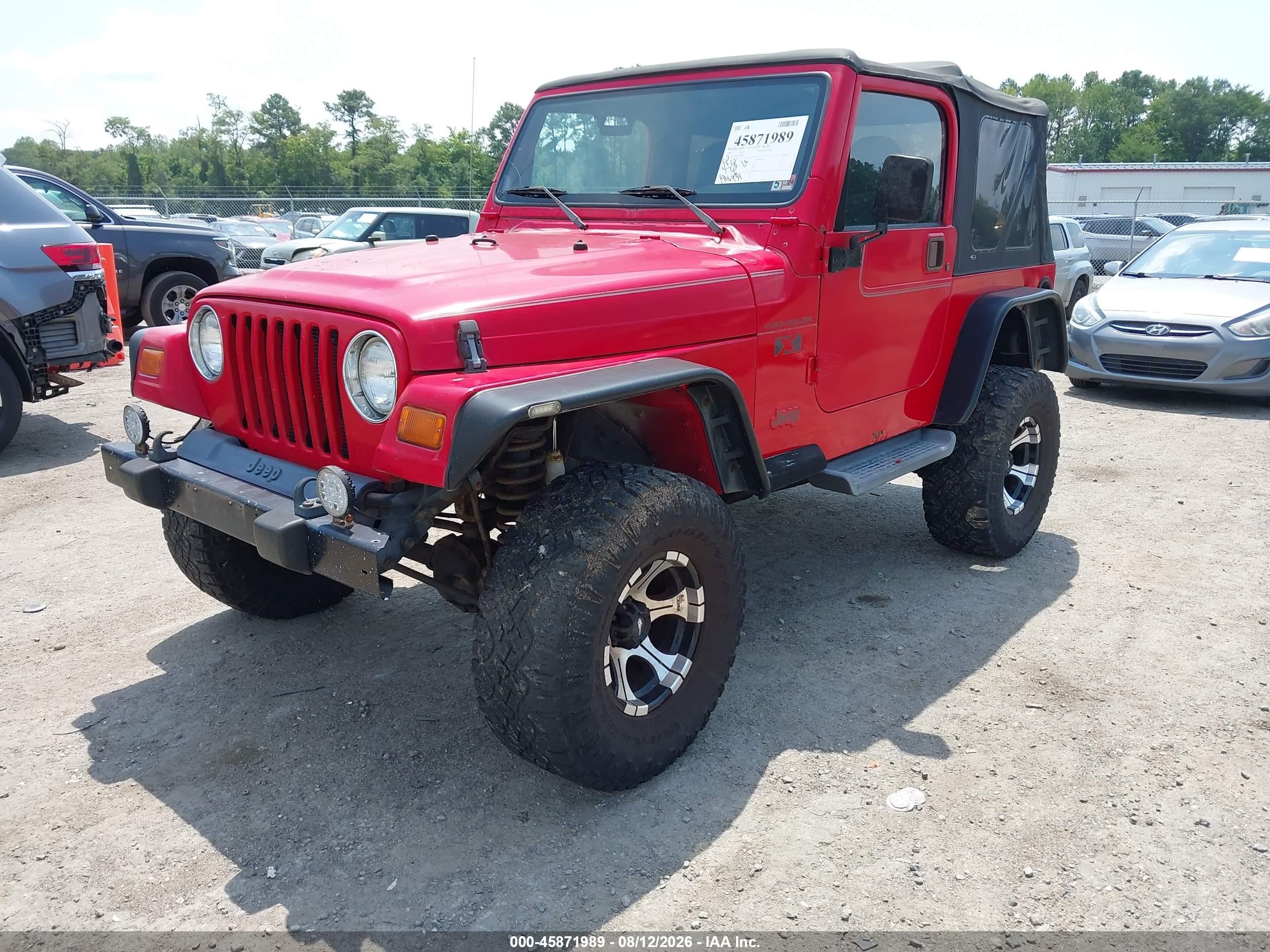 2002 Jeep Wrangler X Red vin: 1J4FA39S32P726811