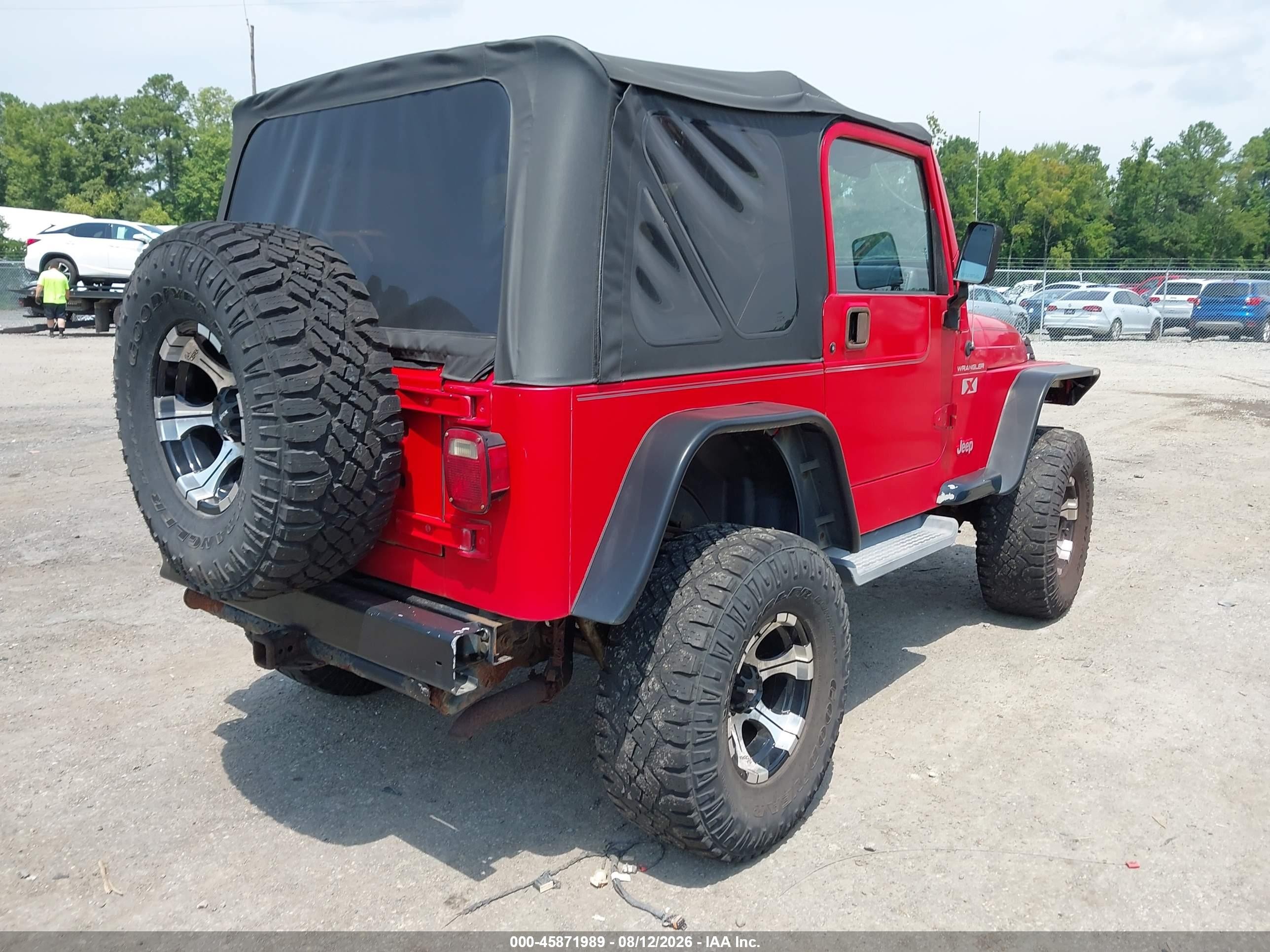 2002 Jeep Wrangler X Red vin: 1J4FA39S32P726811