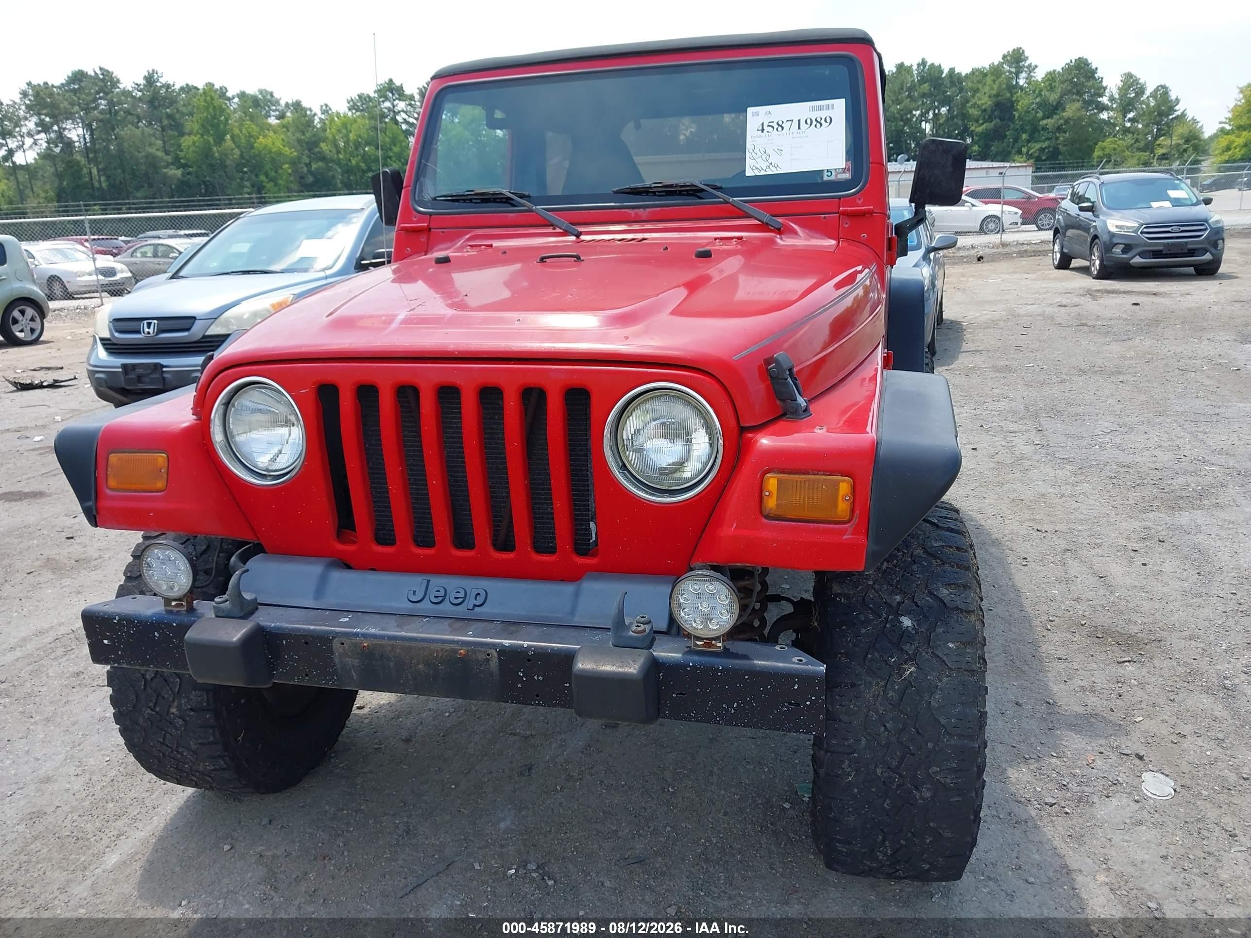 2002 Jeep Wrangler X Red vin: 1J4FA39S32P726811