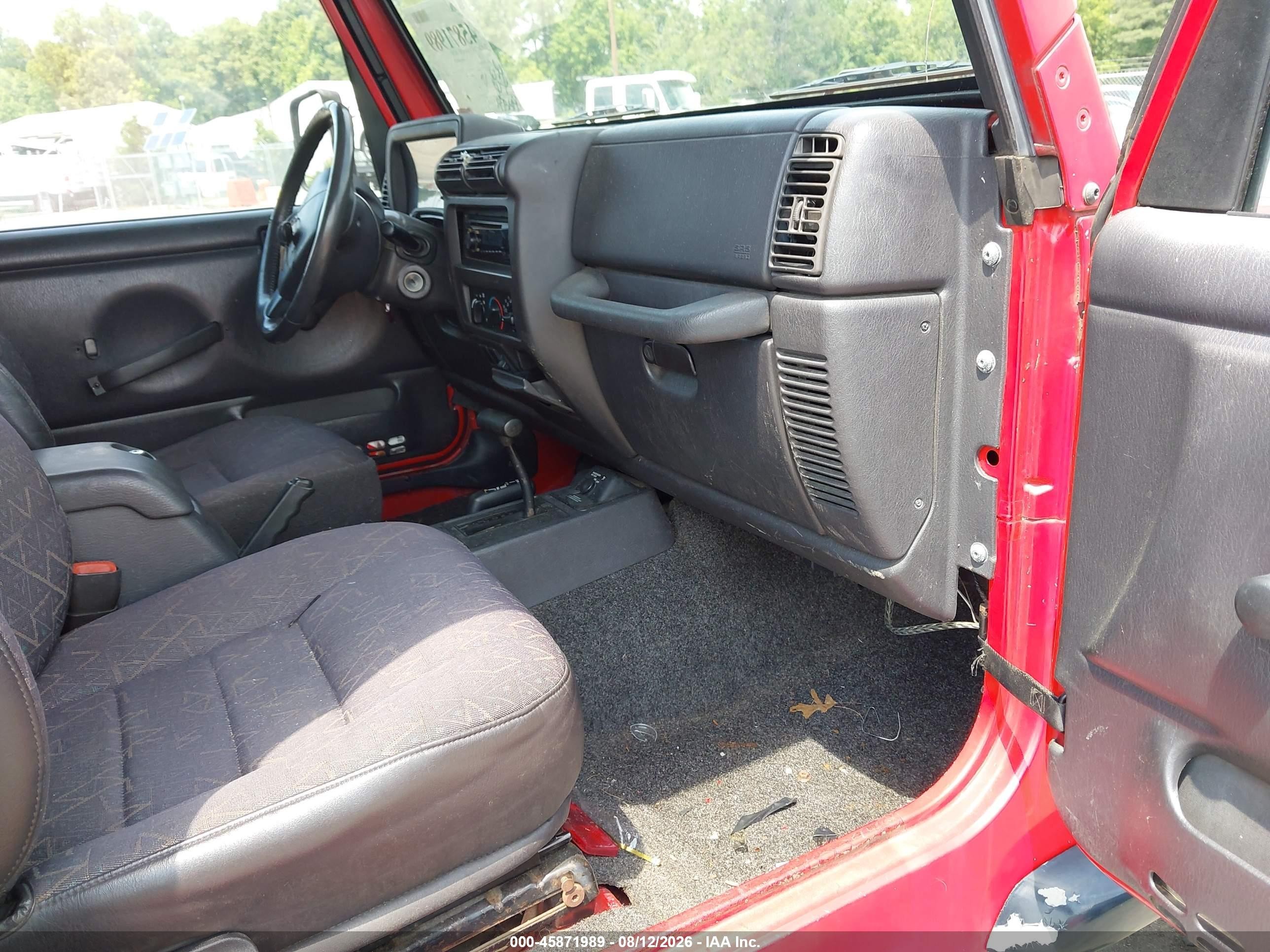 2002 Jeep Wrangler X Red vin: 1J4FA39S32P726811