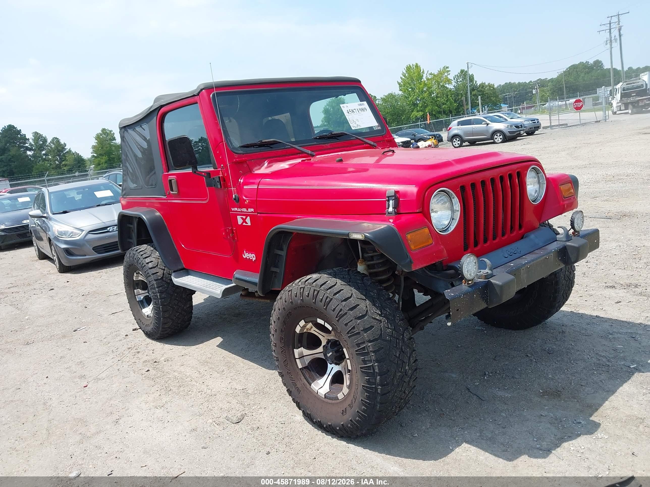 2002 Jeep Wrangler X Красный vin: 1J4FA39S32P726811