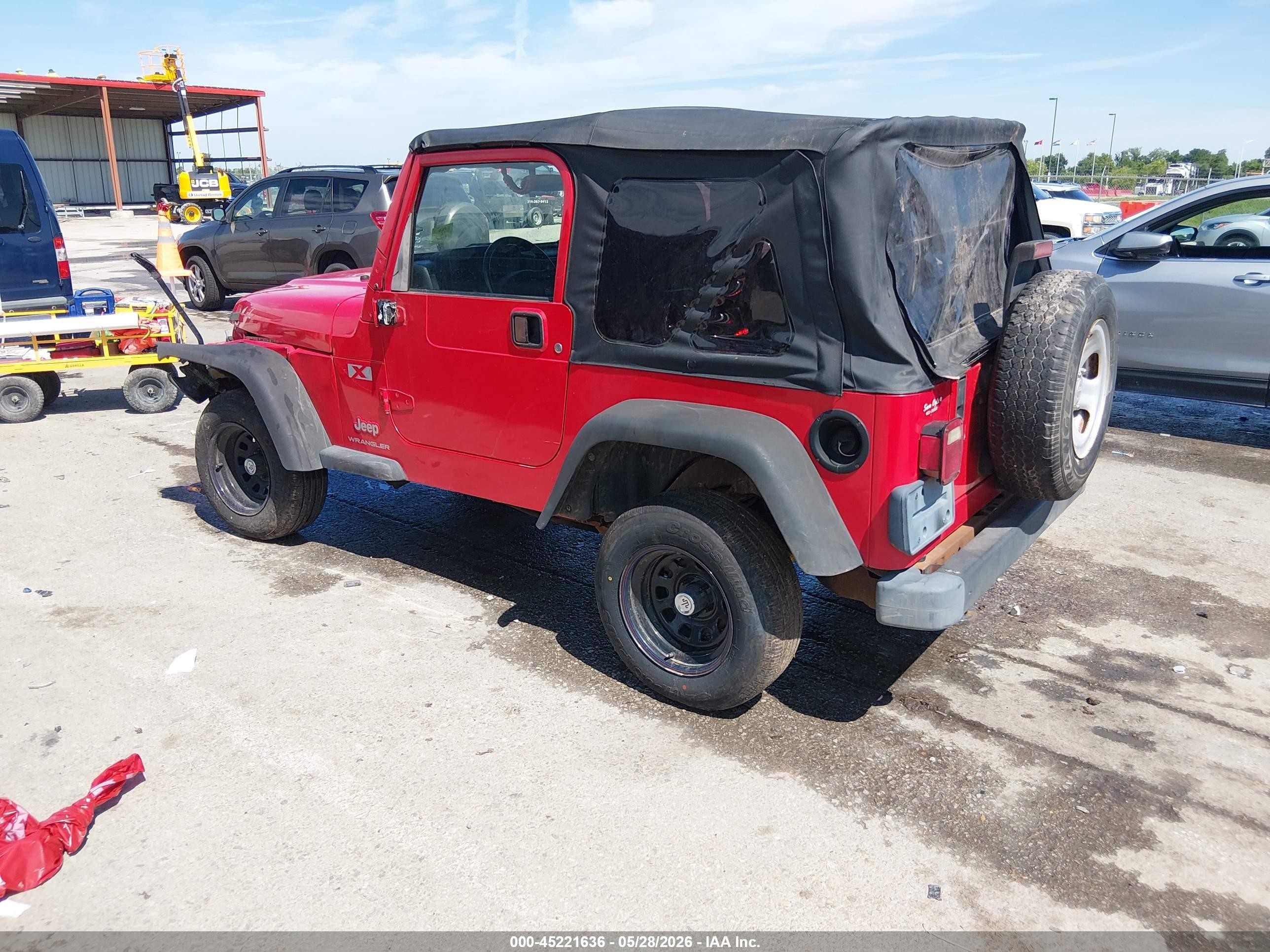 2003 Jeep Wrangler X Red vin: 1J4FA39S33P320528