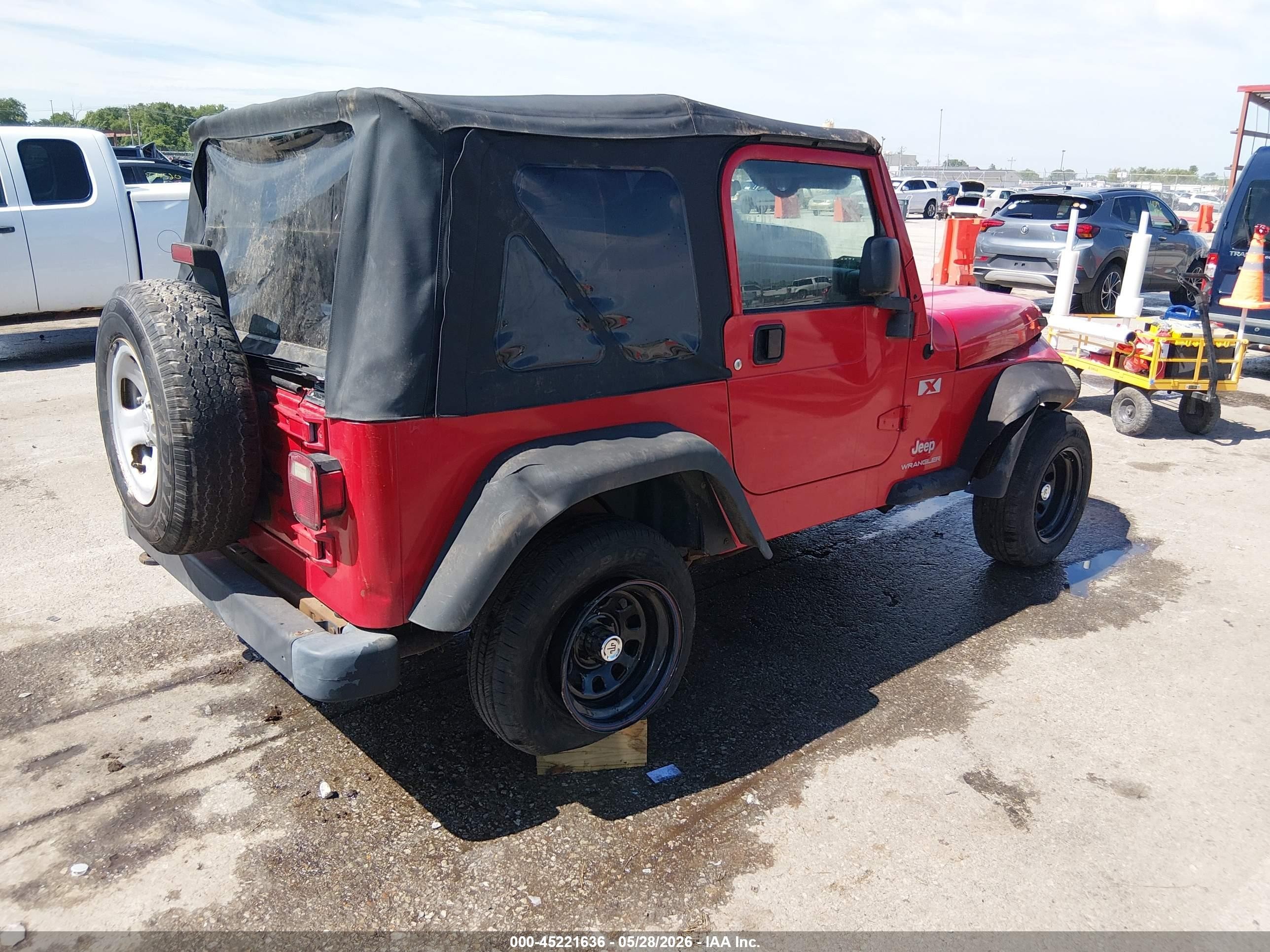 2003 Jeep Wrangler X Red vin: 1J4FA39S33P320528