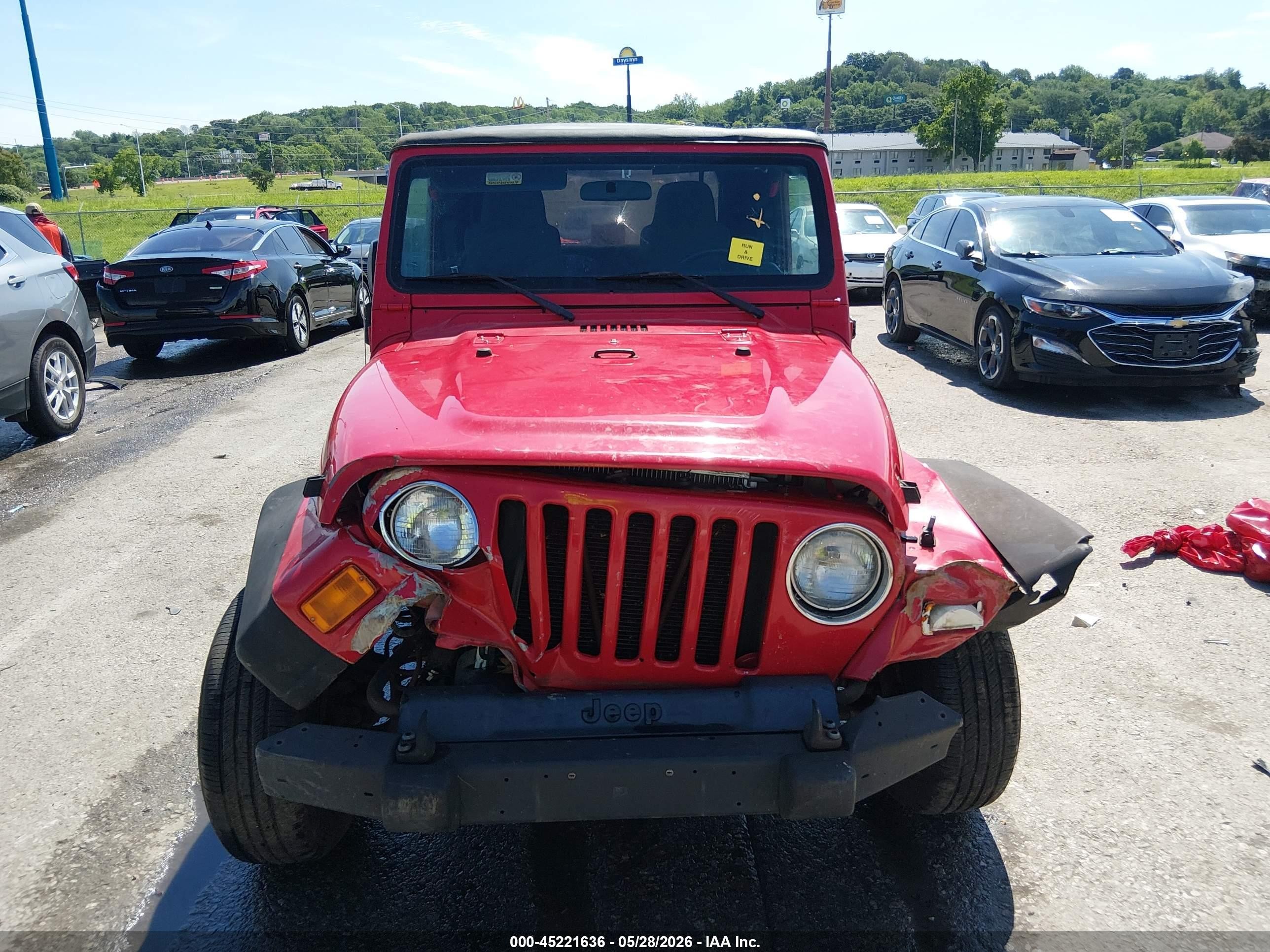 2003 Jeep Wrangler X Red vin: 1J4FA39S33P320528