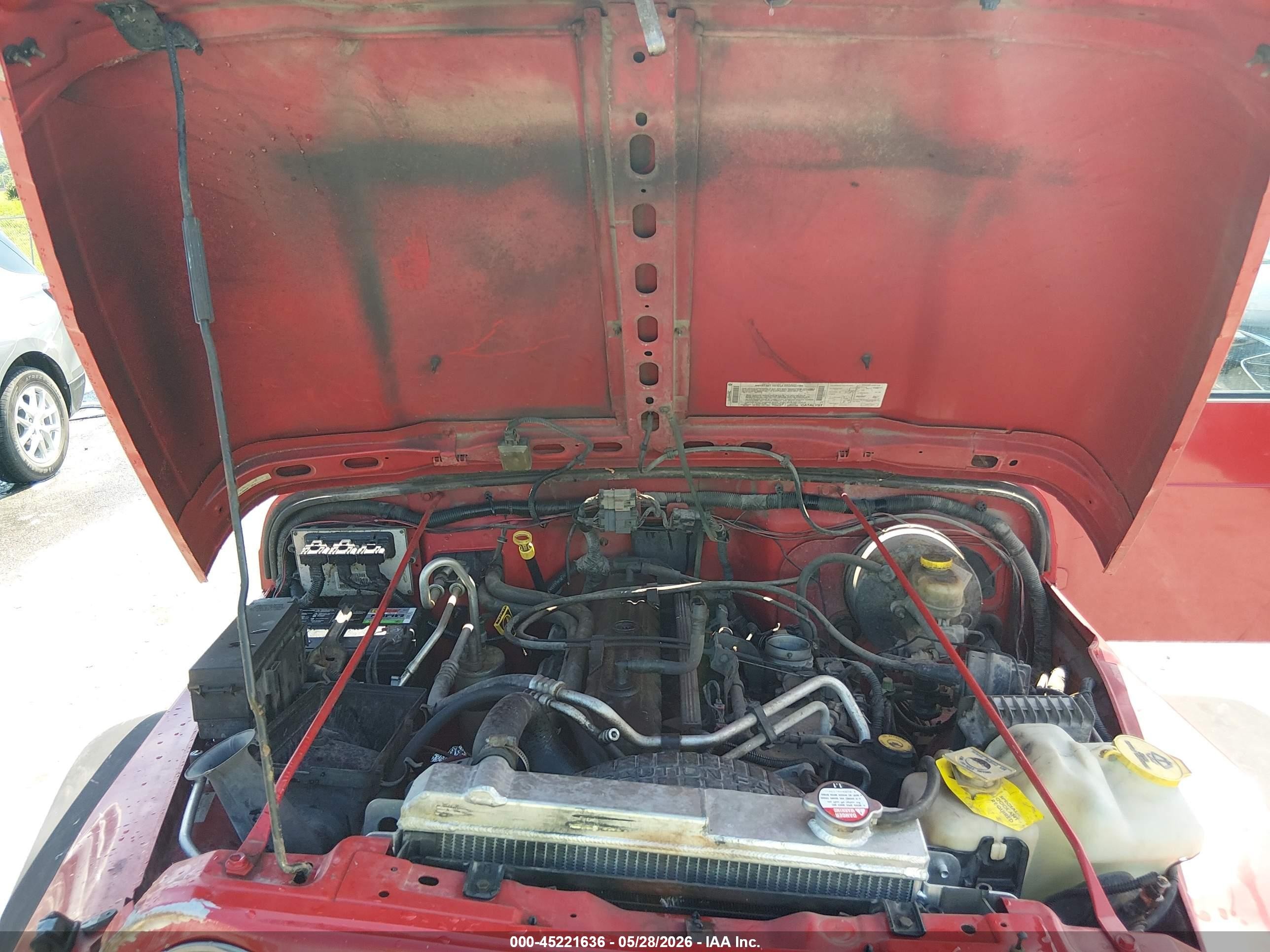 2003 Jeep Wrangler X Red vin: 1J4FA39S33P320528