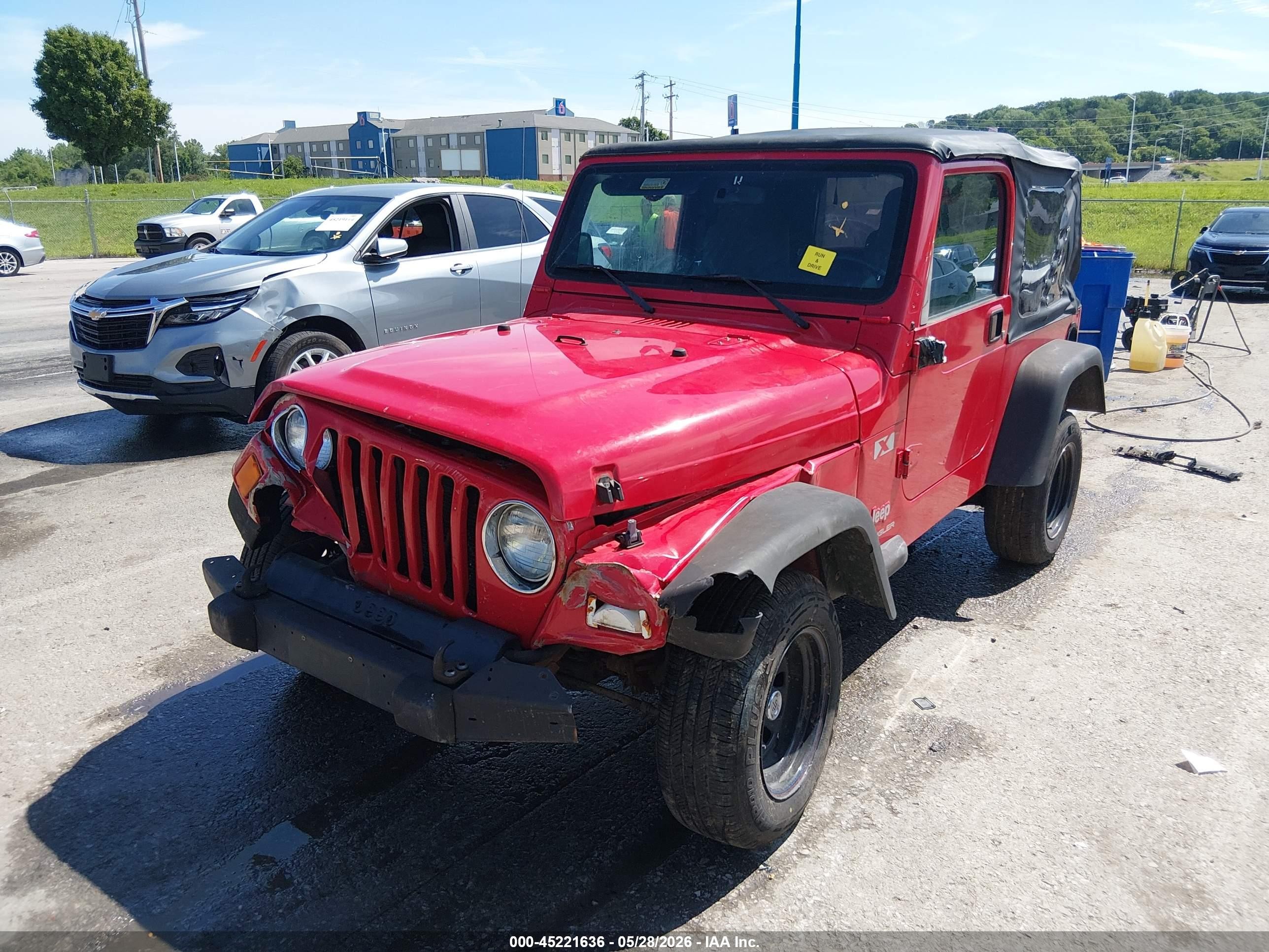 2003 Jeep Wrangler X Red vin: 1J4FA39S33P320528