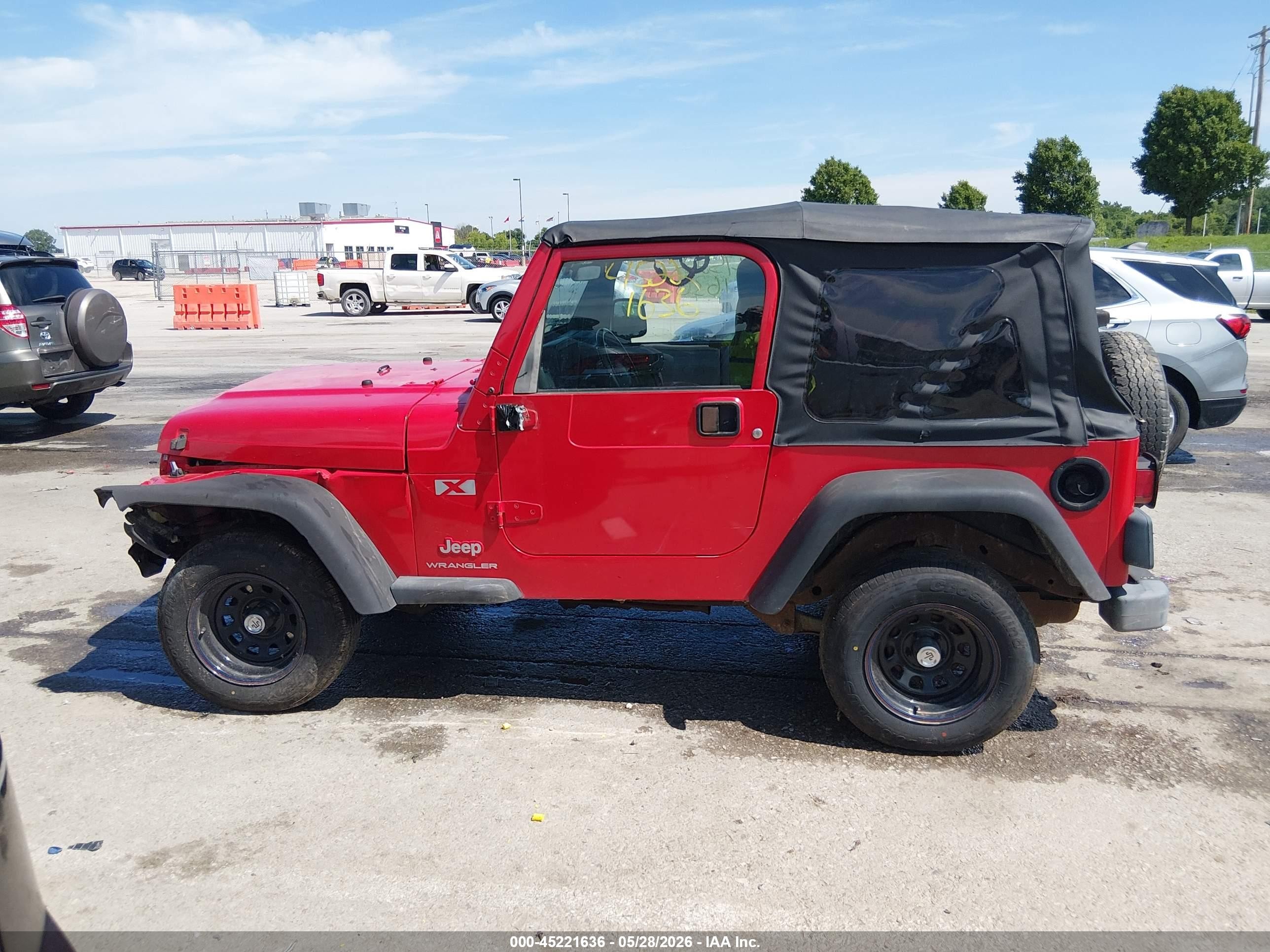 2003 Jeep Wrangler X Red vin: 1J4FA39S33P320528