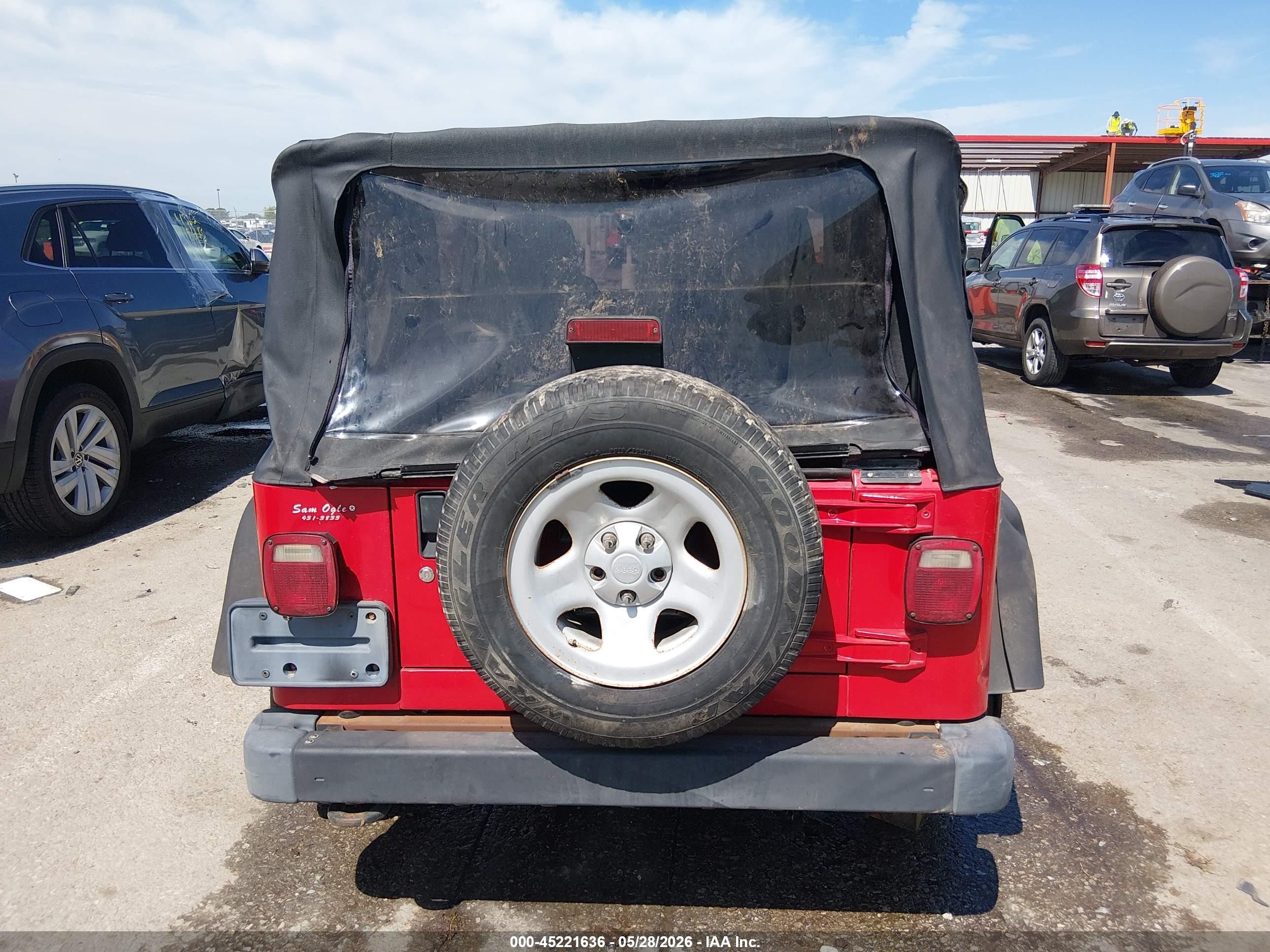 2003 Jeep Wrangler X Red vin: 1J4FA39S33P320528