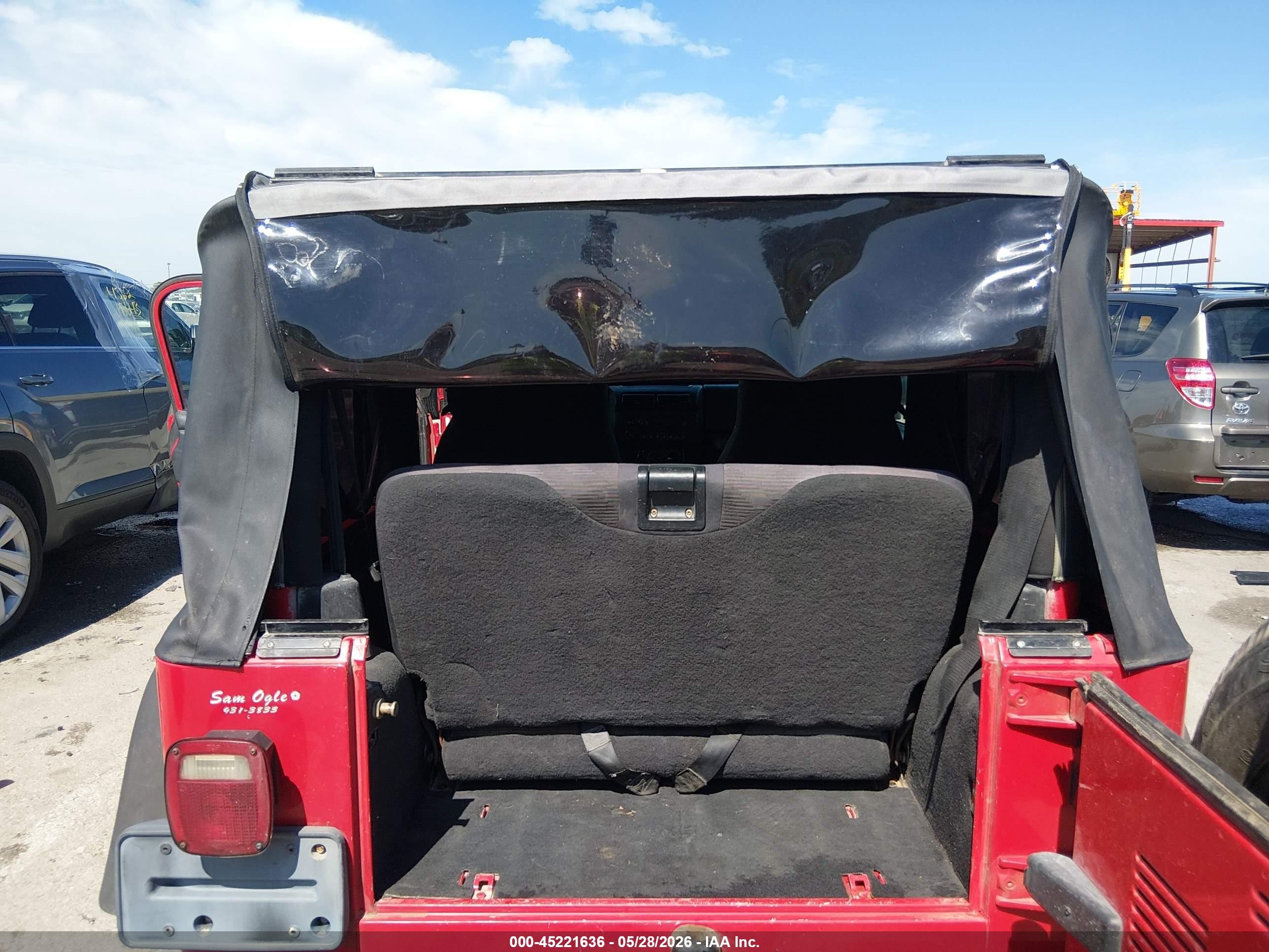 2003 Jeep Wrangler X Red vin: 1J4FA39S33P320528
