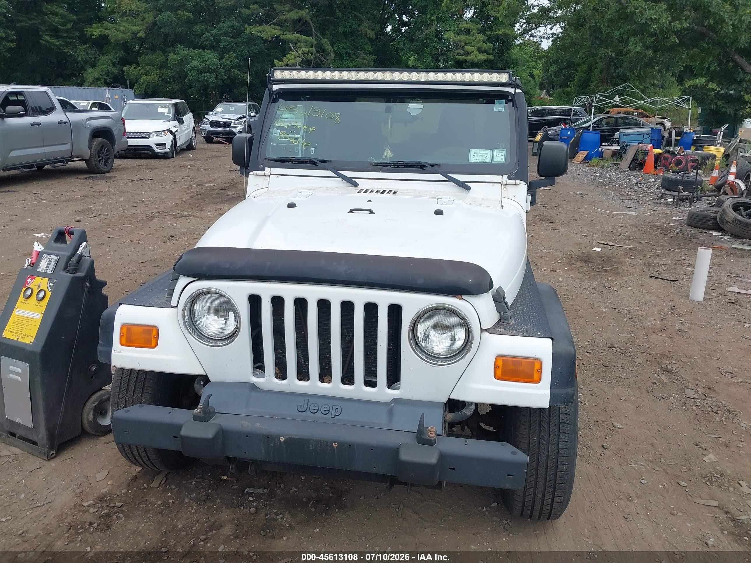 2006 Jeep Wrangler X White vin: 1J4FA39S36P737359