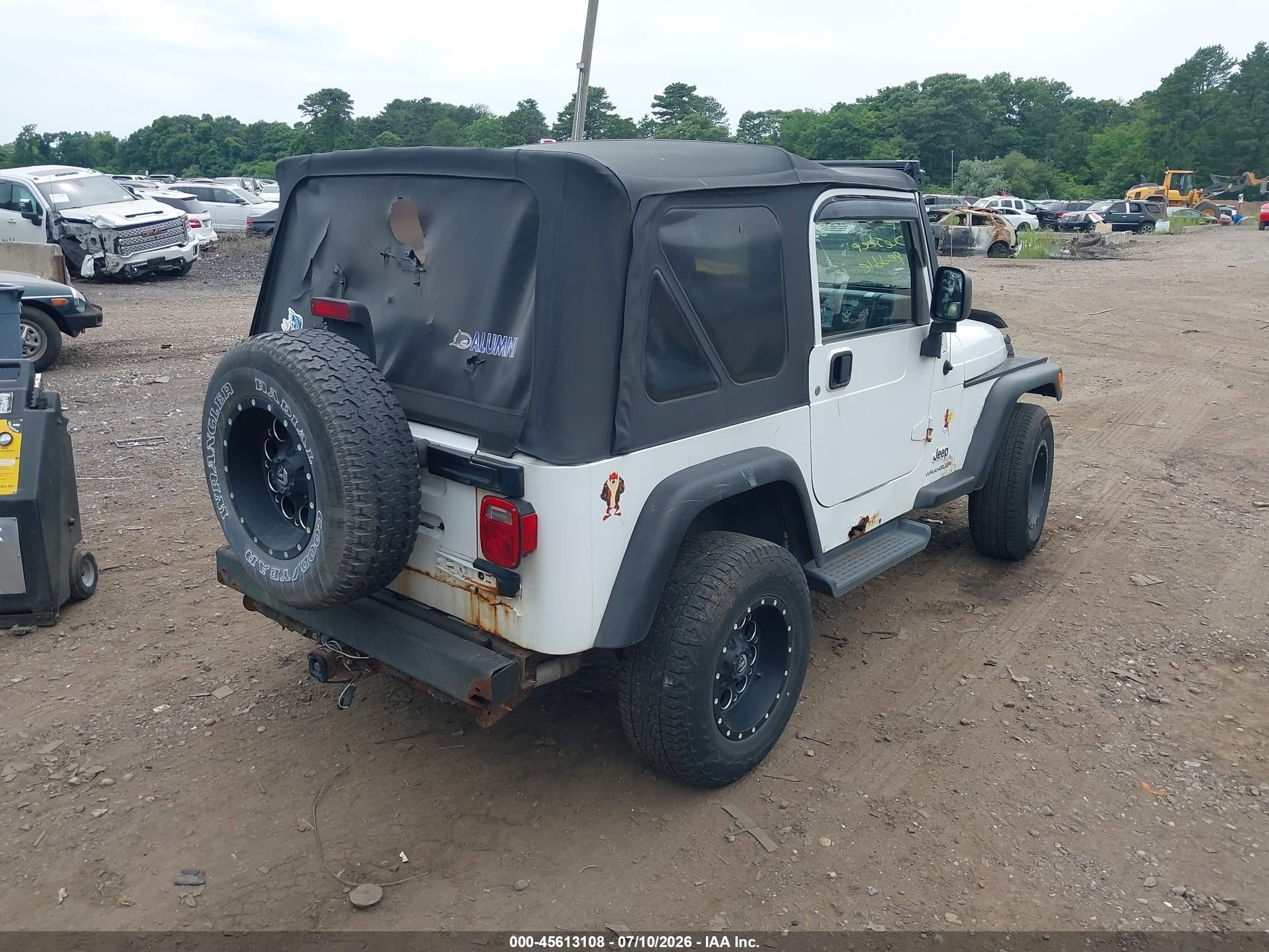 2006 Jeep Wrangler X White vin: 1J4FA39S36P737359
