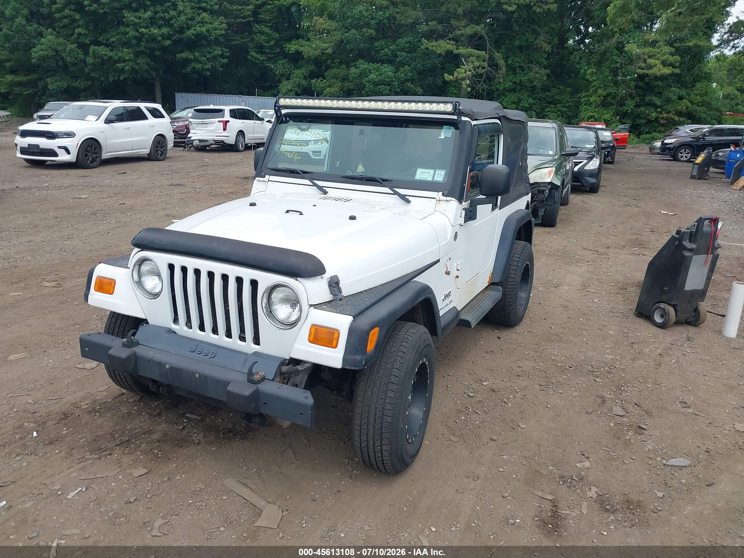 2006 Jeep Wrangler X White vin: 1J4FA39S36P737359
