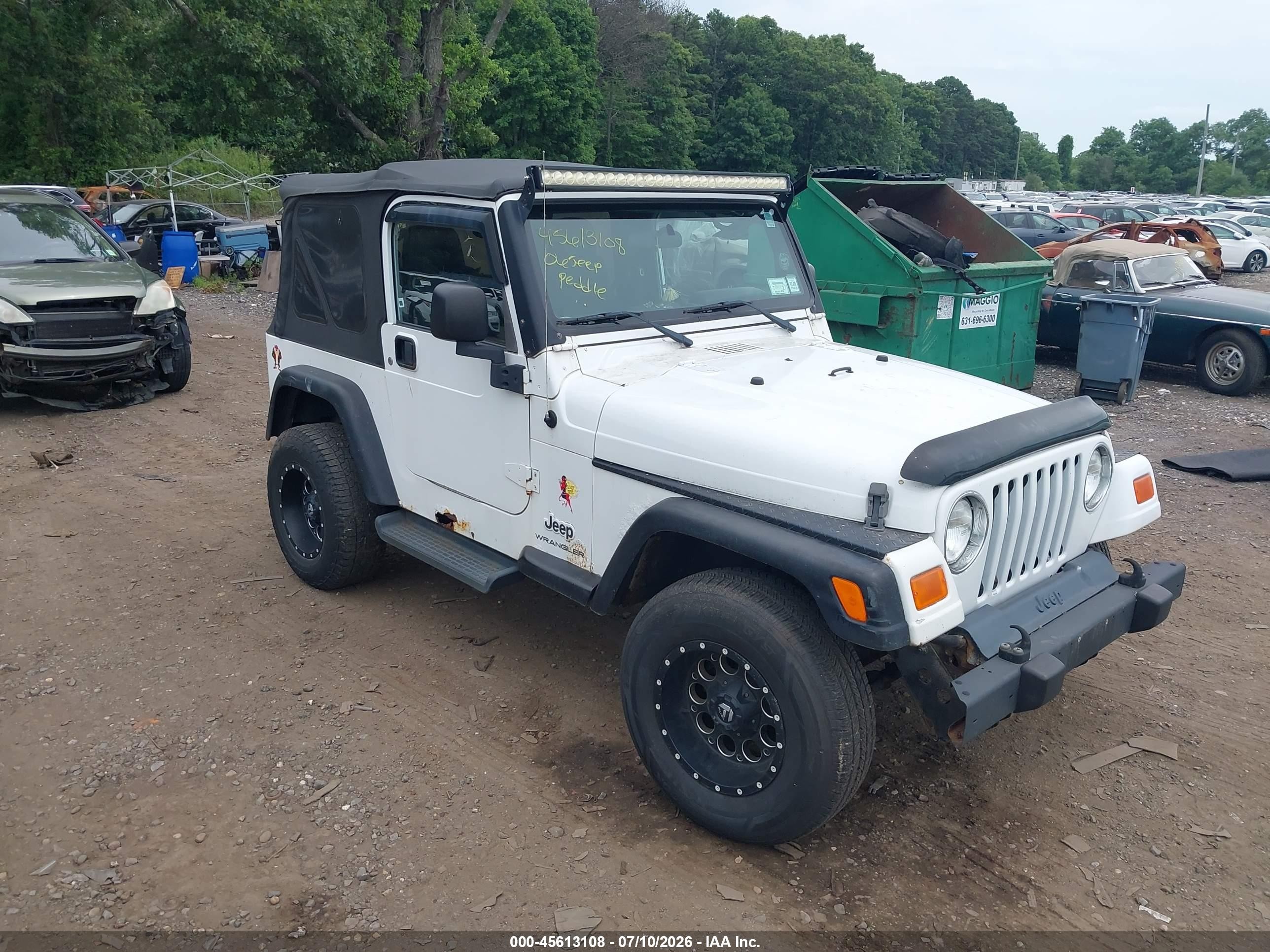 2006 Jeep Wrangler X White vin: 1J4FA39S36P737359
