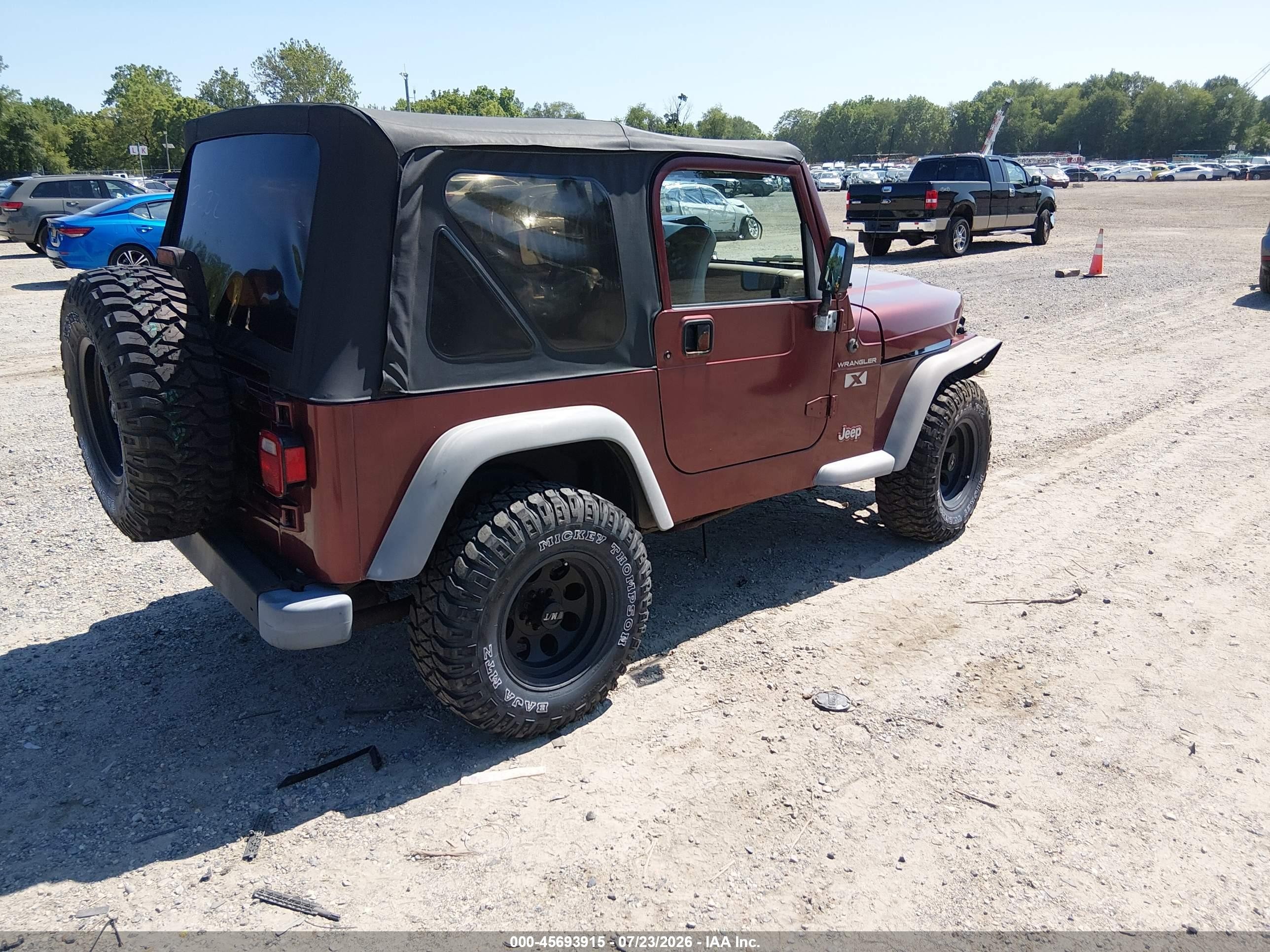 2002 Jeep Wrangler X Burgundy vin: 1J4FA39S42P715932