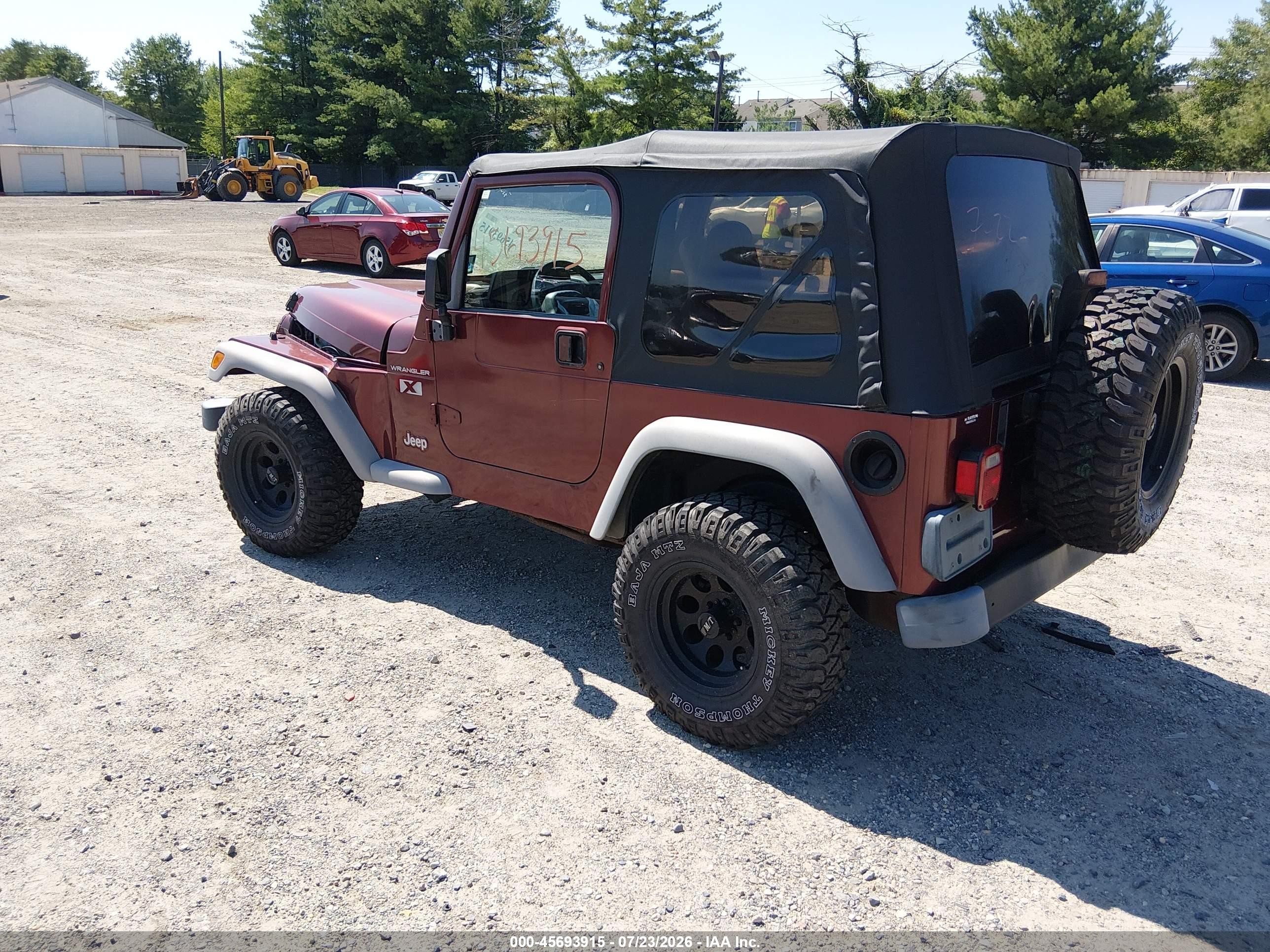 2002 Jeep Wrangler X Burgundy vin: 1J4FA39S42P715932