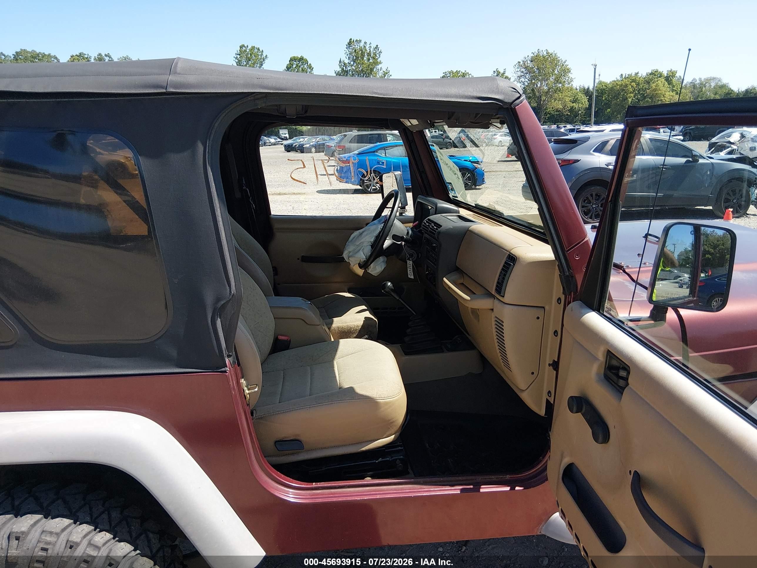 2002 Jeep Wrangler X Burgundy vin: 1J4FA39S42P715932