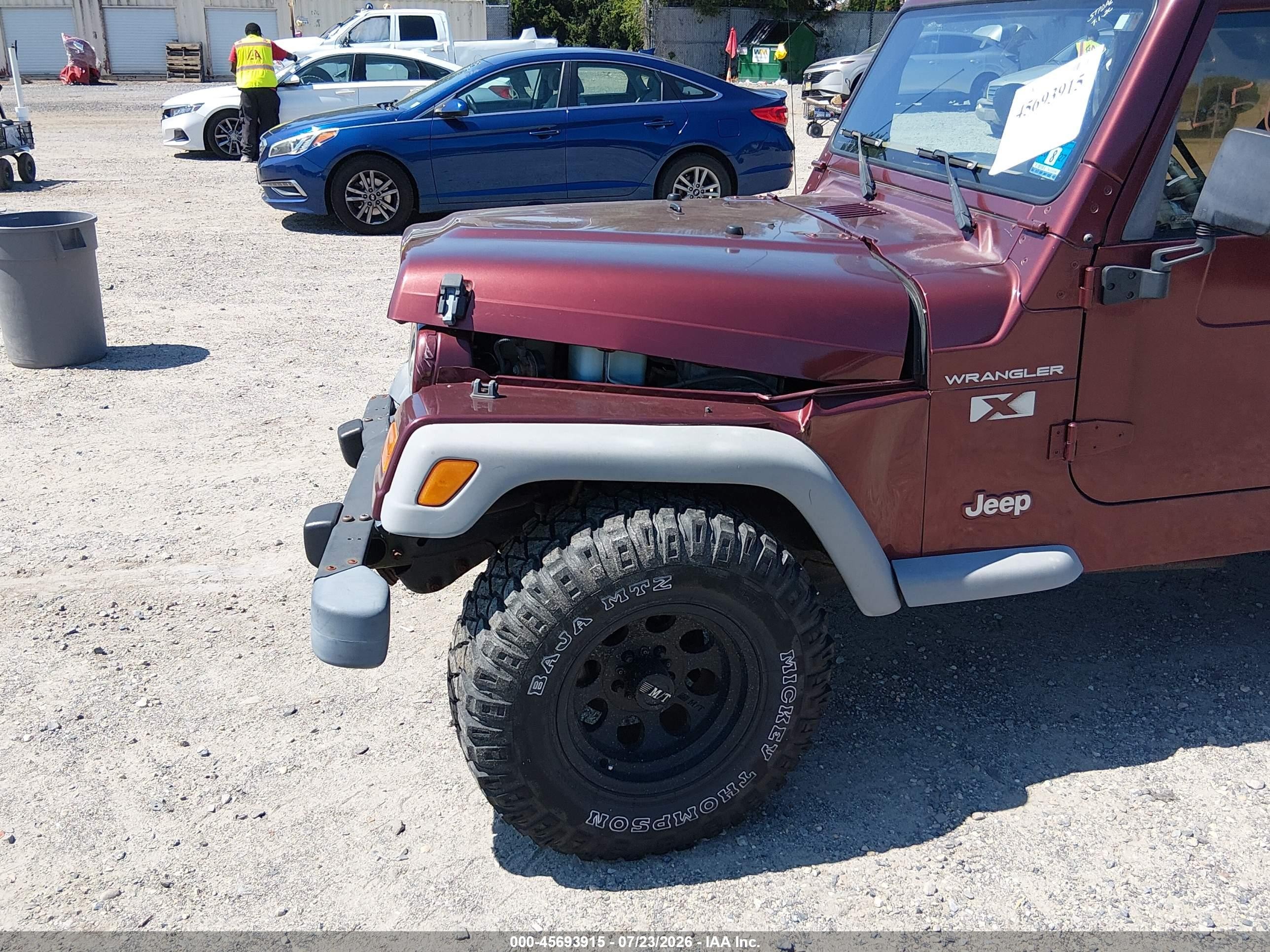 2002 Jeep Wrangler X Burgundy vin: 1J4FA39S42P715932
