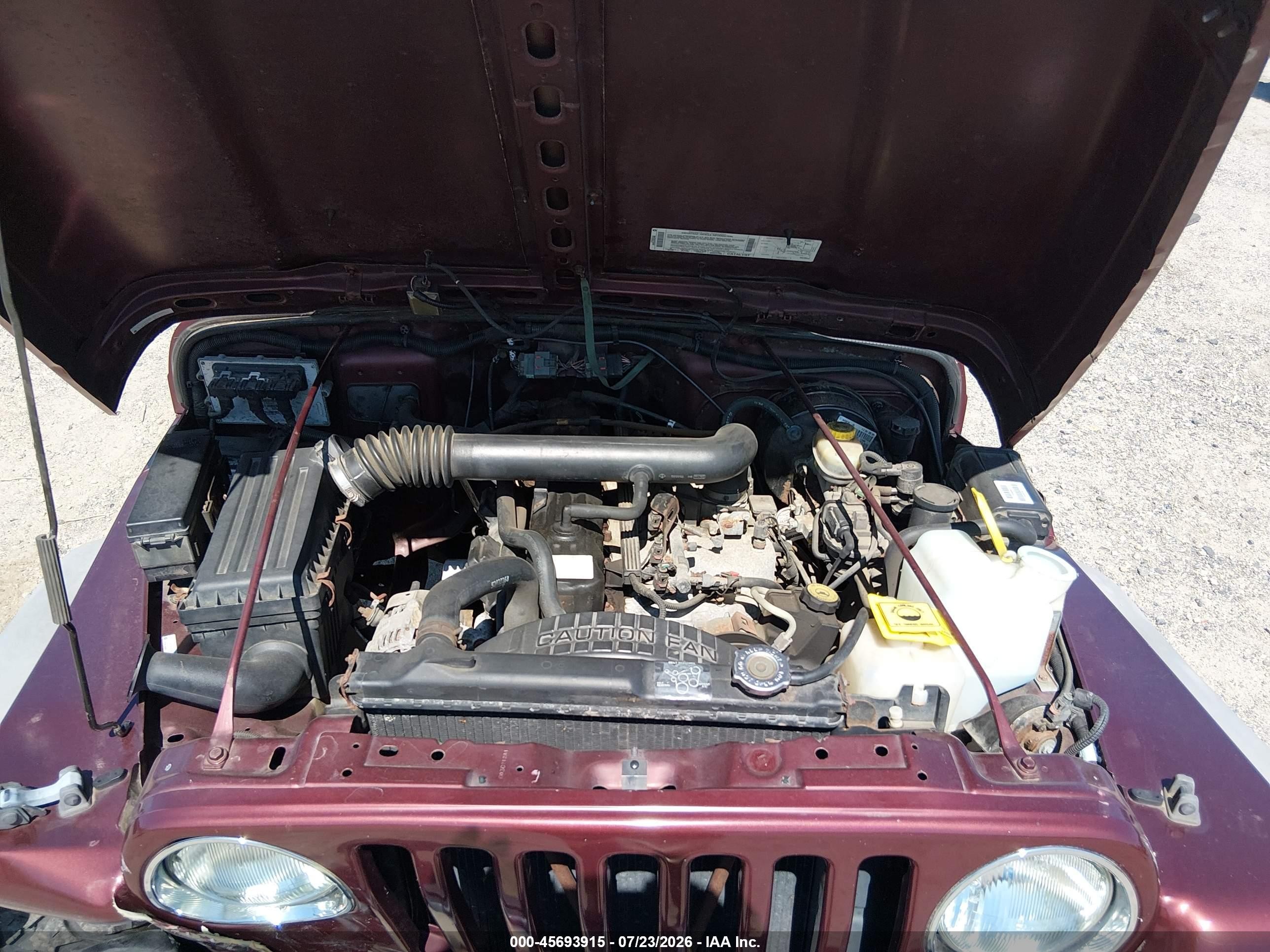 2002 Jeep Wrangler X Burgundy vin: 1J4FA39S42P715932