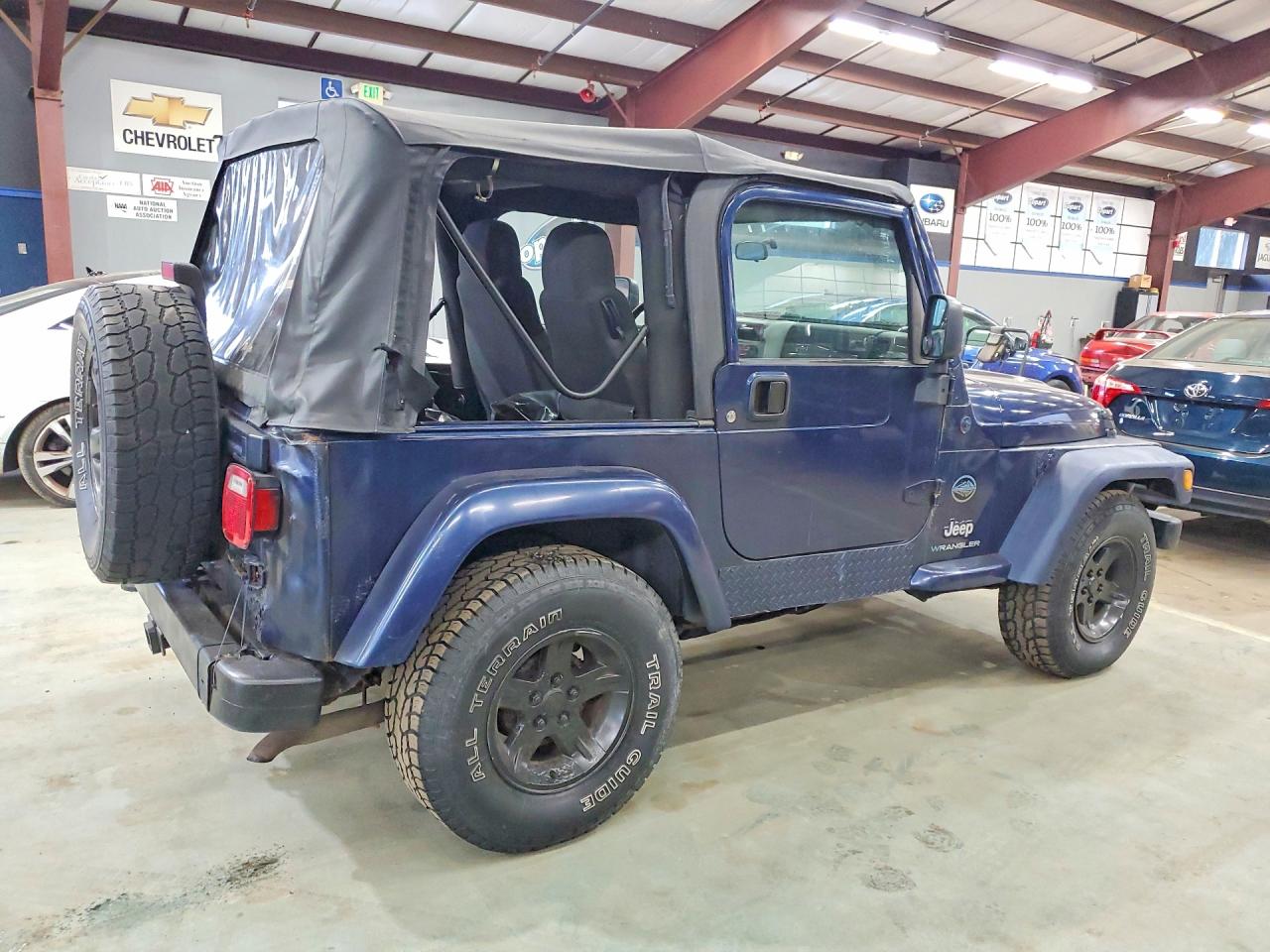 2005 Jeep Wrangler X Blue vin: 1J4FA39S45P370244