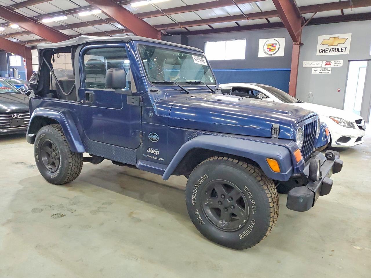 2005 Jeep Wrangler X Blue vin: 1J4FA39S45P370244