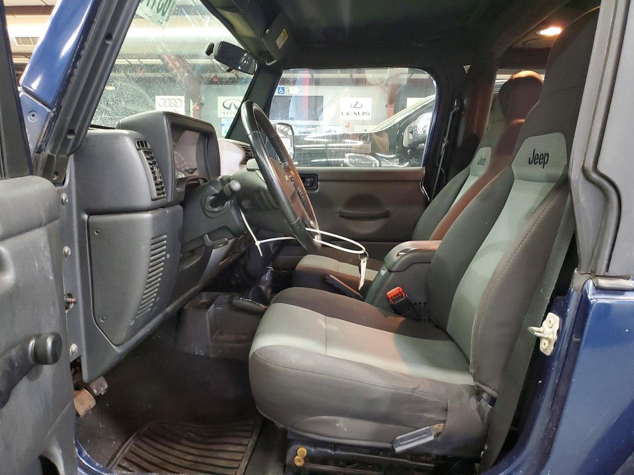 2005 Jeep Wrangler X Blue vin: 1J4FA39S45P370244