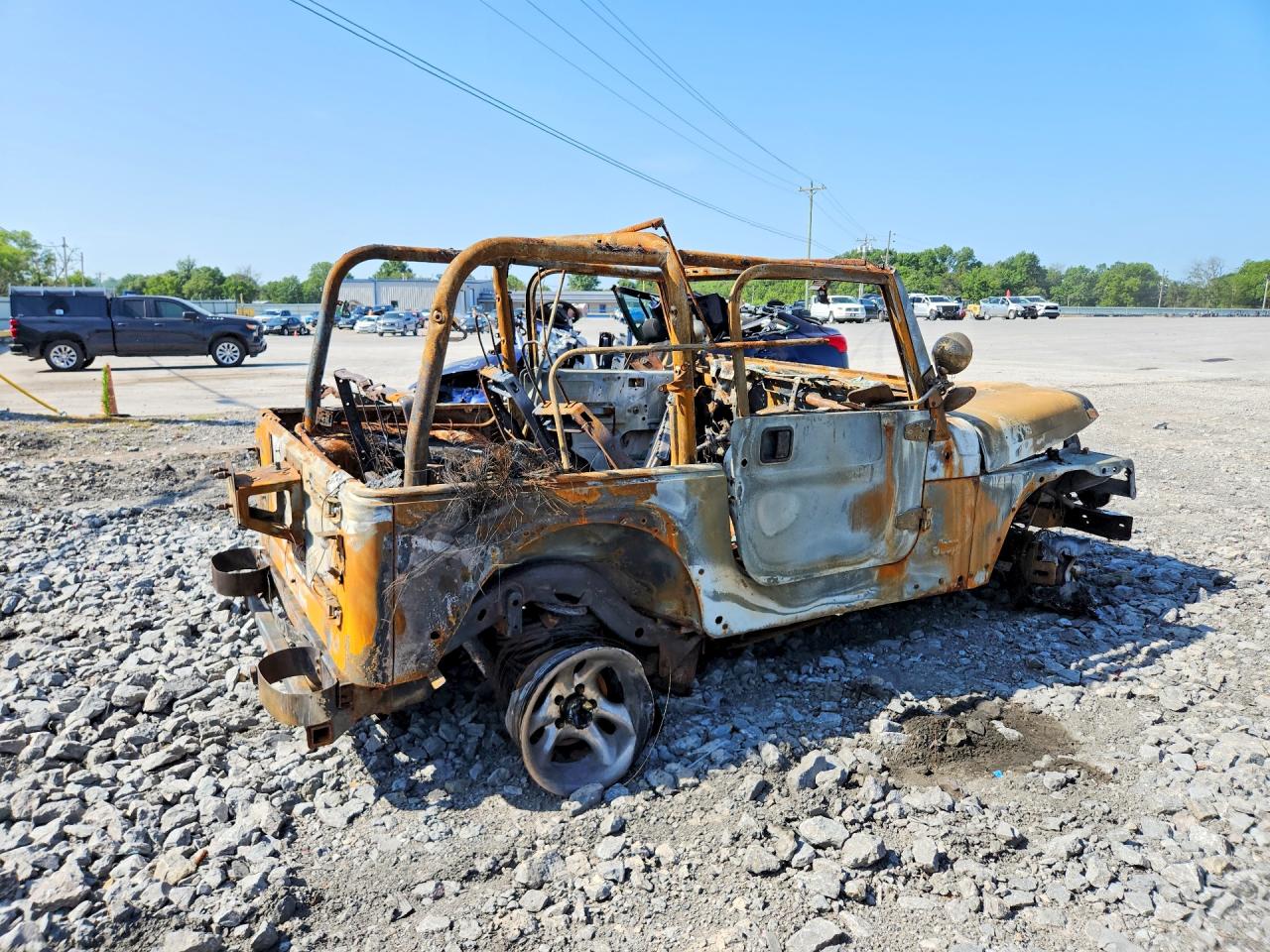2005 Jeep Wrangler X Пожар vin: 1J4FA39S45P387898
