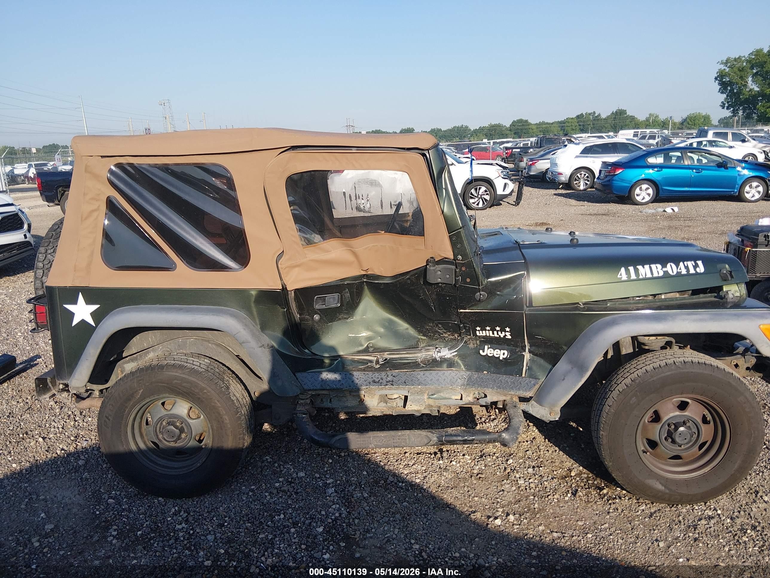 2004 Jeep Wrangler X Зеленый vin: 1J4FA39S54P715330