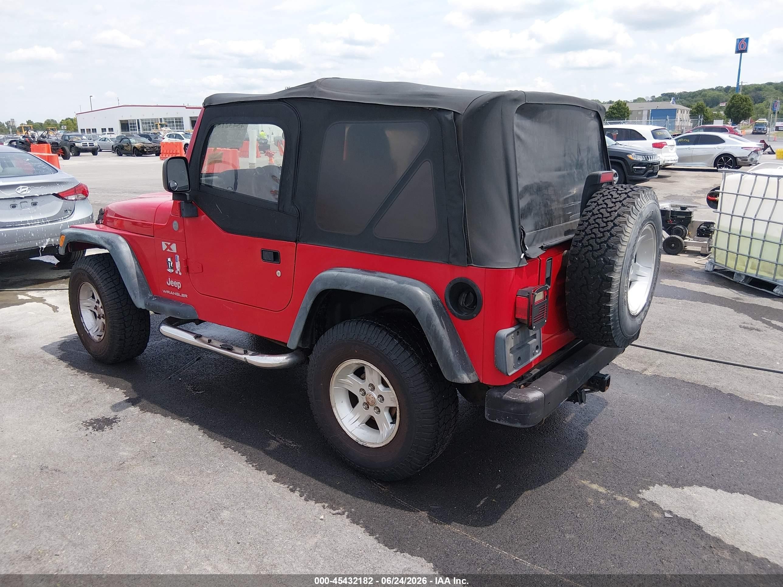 2004 Jeep Wrangler X Red vin: 1J4FA39S54P742544