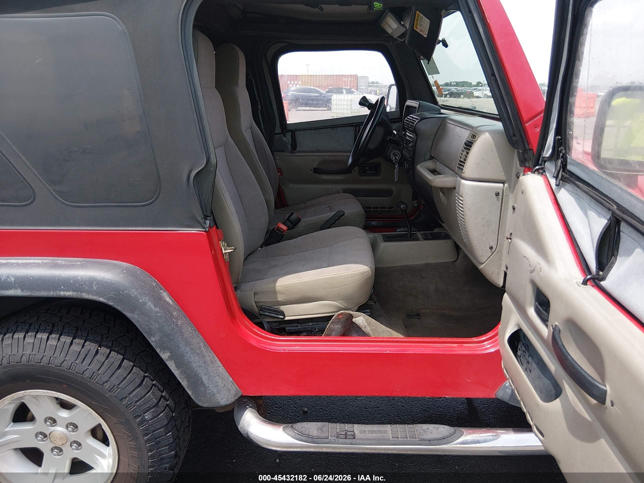2004 Jeep Wrangler X Red vin: 1J4FA39S54P742544