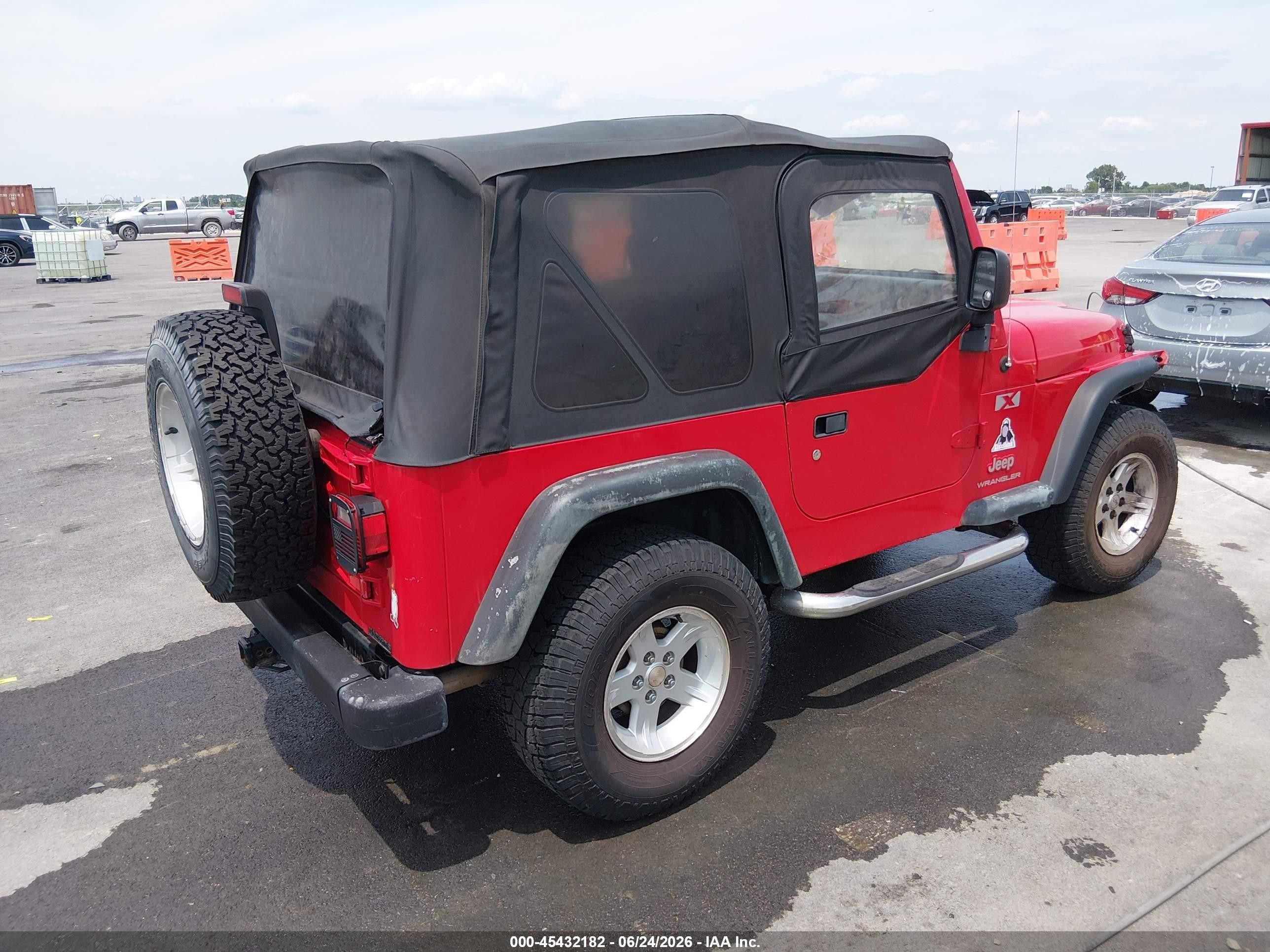 2004 Jeep Wrangler X Red vin: 1J4FA39S54P742544