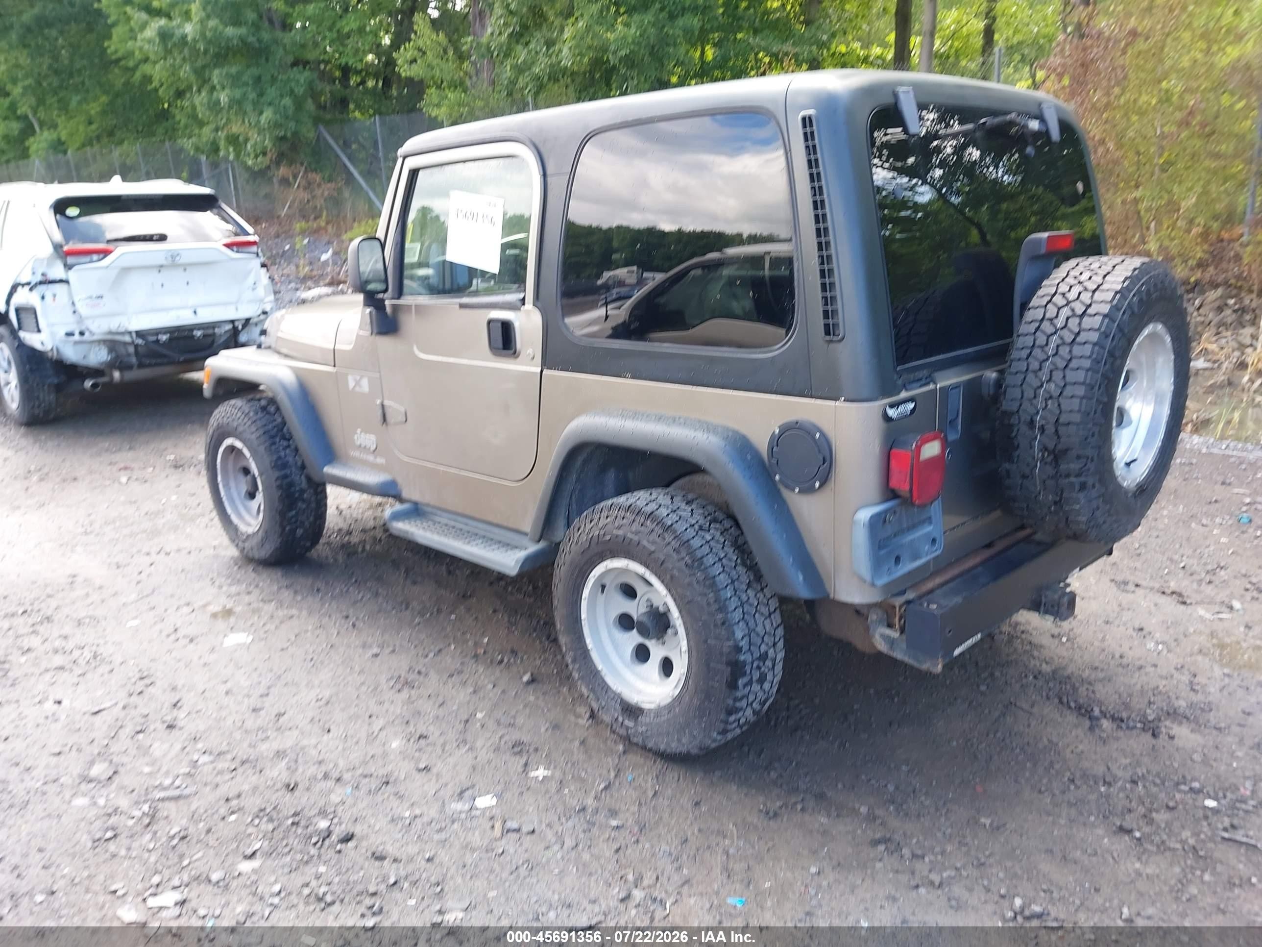2004 Jeep Wrangler X Beige vin: 1J4FA39S54P793073