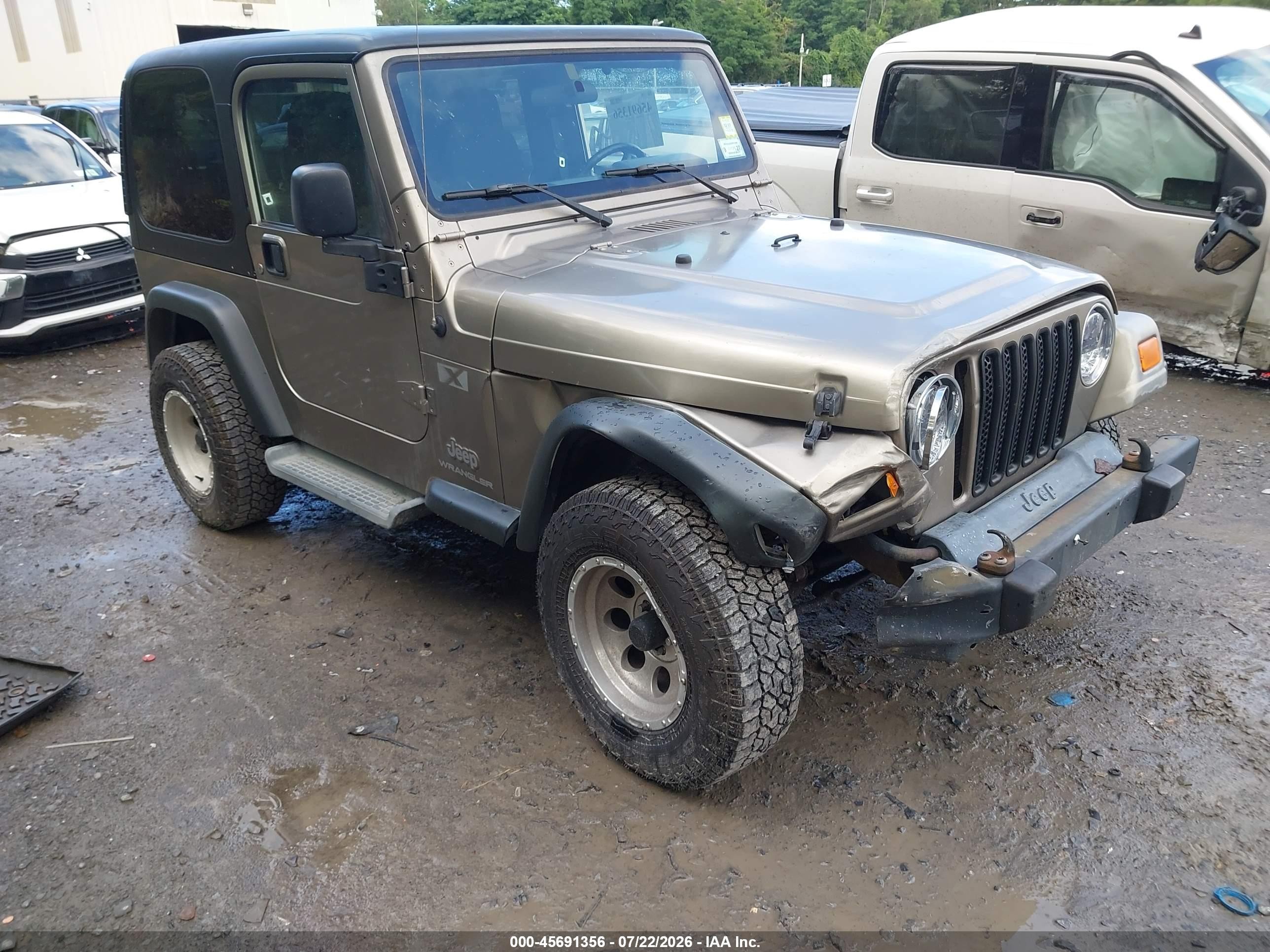 2004 Jeep Wrangler X Beige vin: 1J4FA39S54P793073
