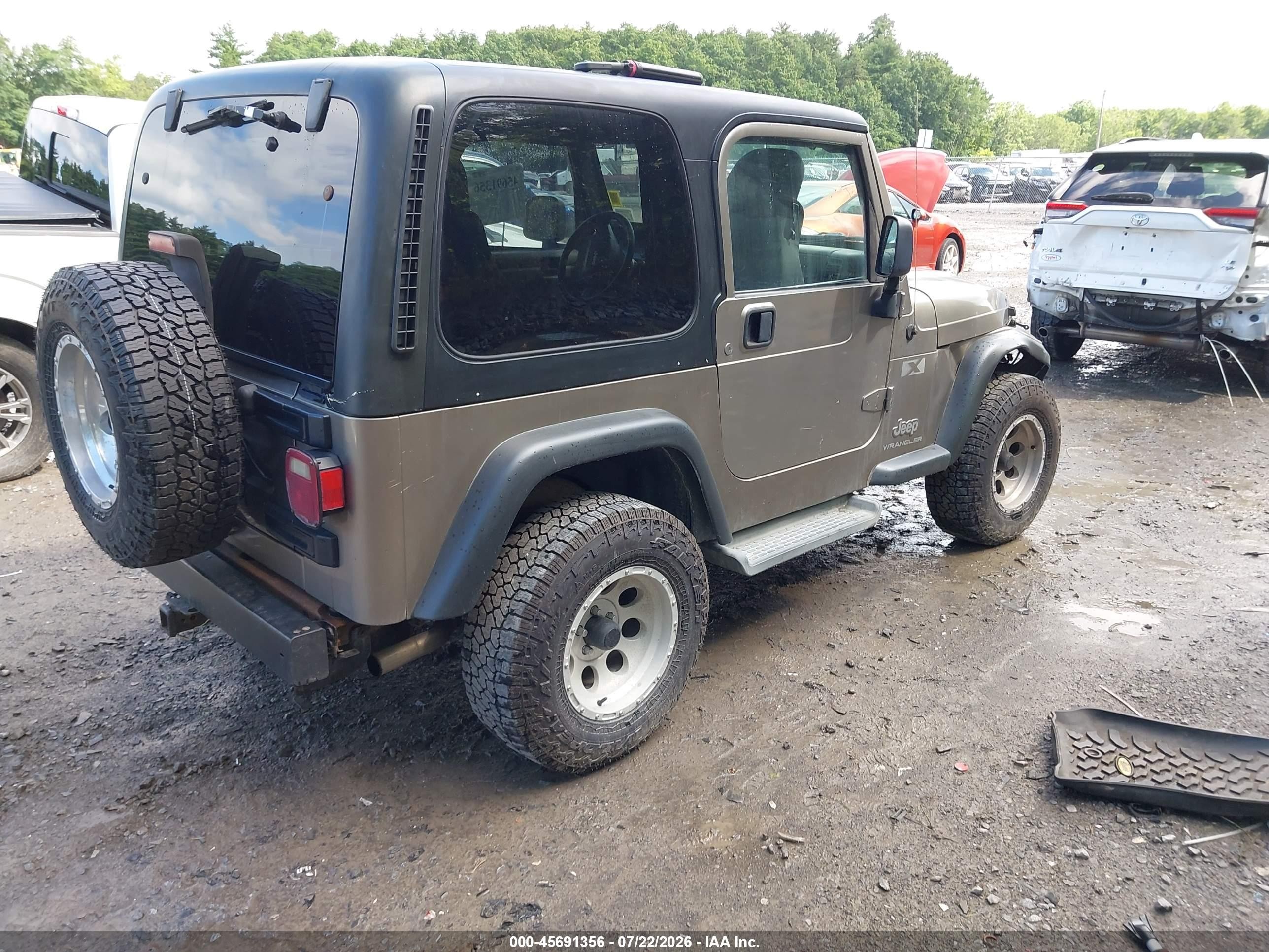 2004 Jeep Wrangler X Beige vin: 1J4FA39S54P793073