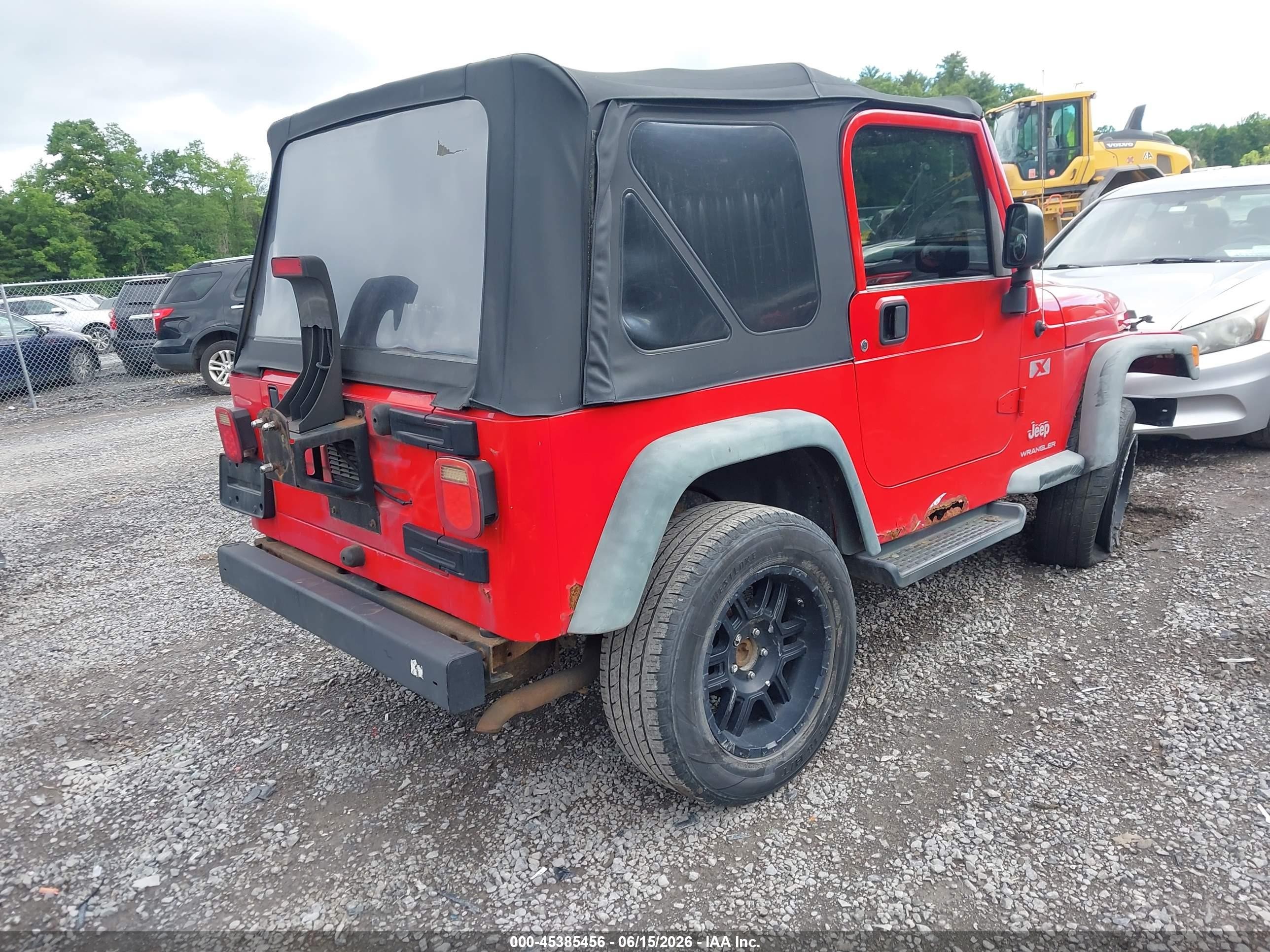 2006 Jeep Wrangler X Red vin: 1J4FA39S56P781444
