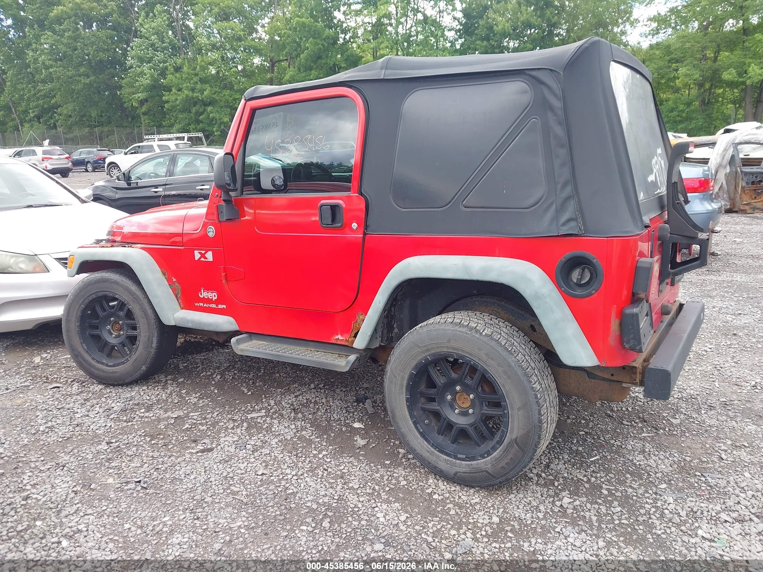 2006 Jeep Wrangler X Red vin: 1J4FA39S56P781444