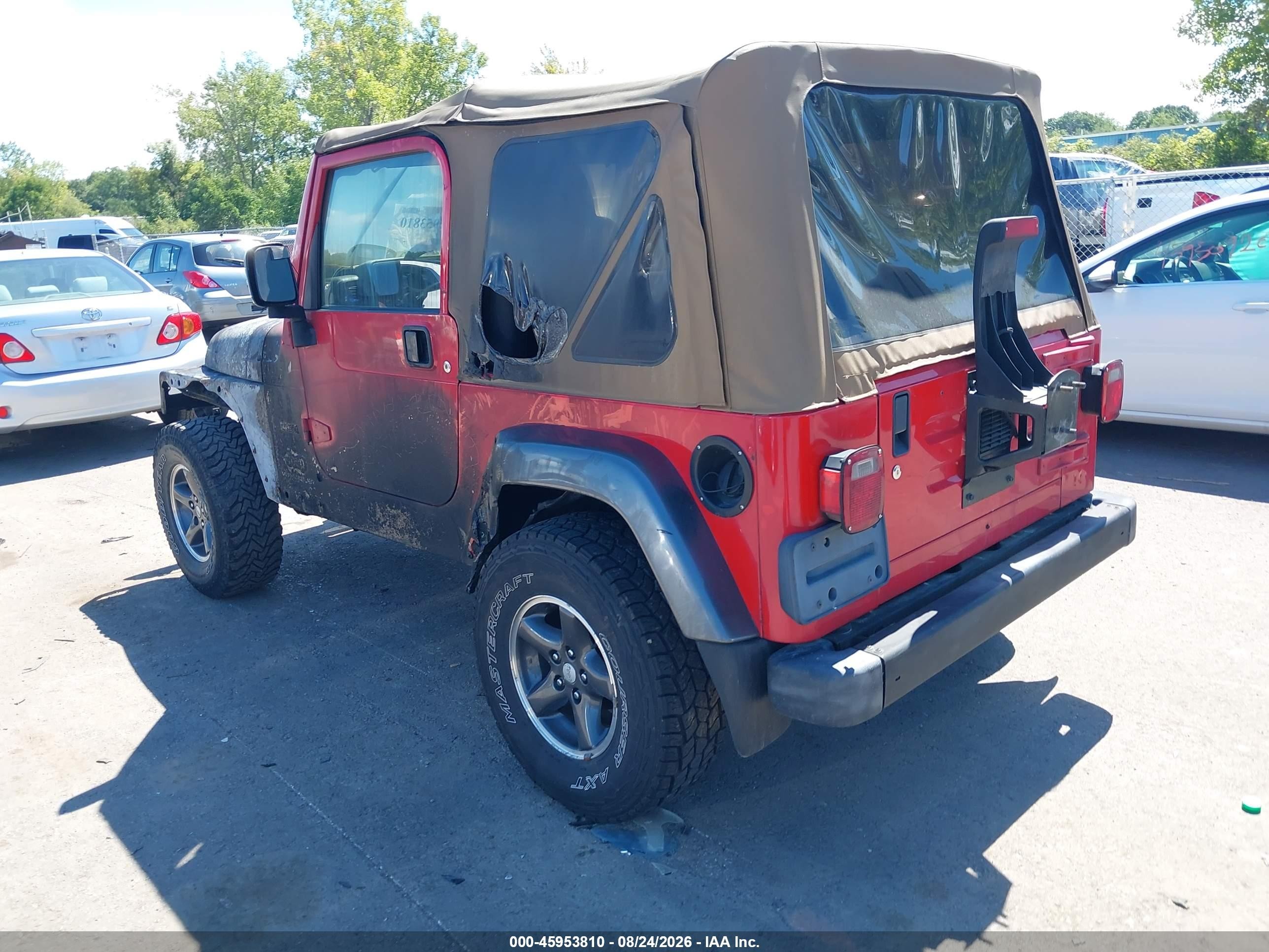 2004 Jeep Wrangler X Красный vin: 1J4FA39S64P727132